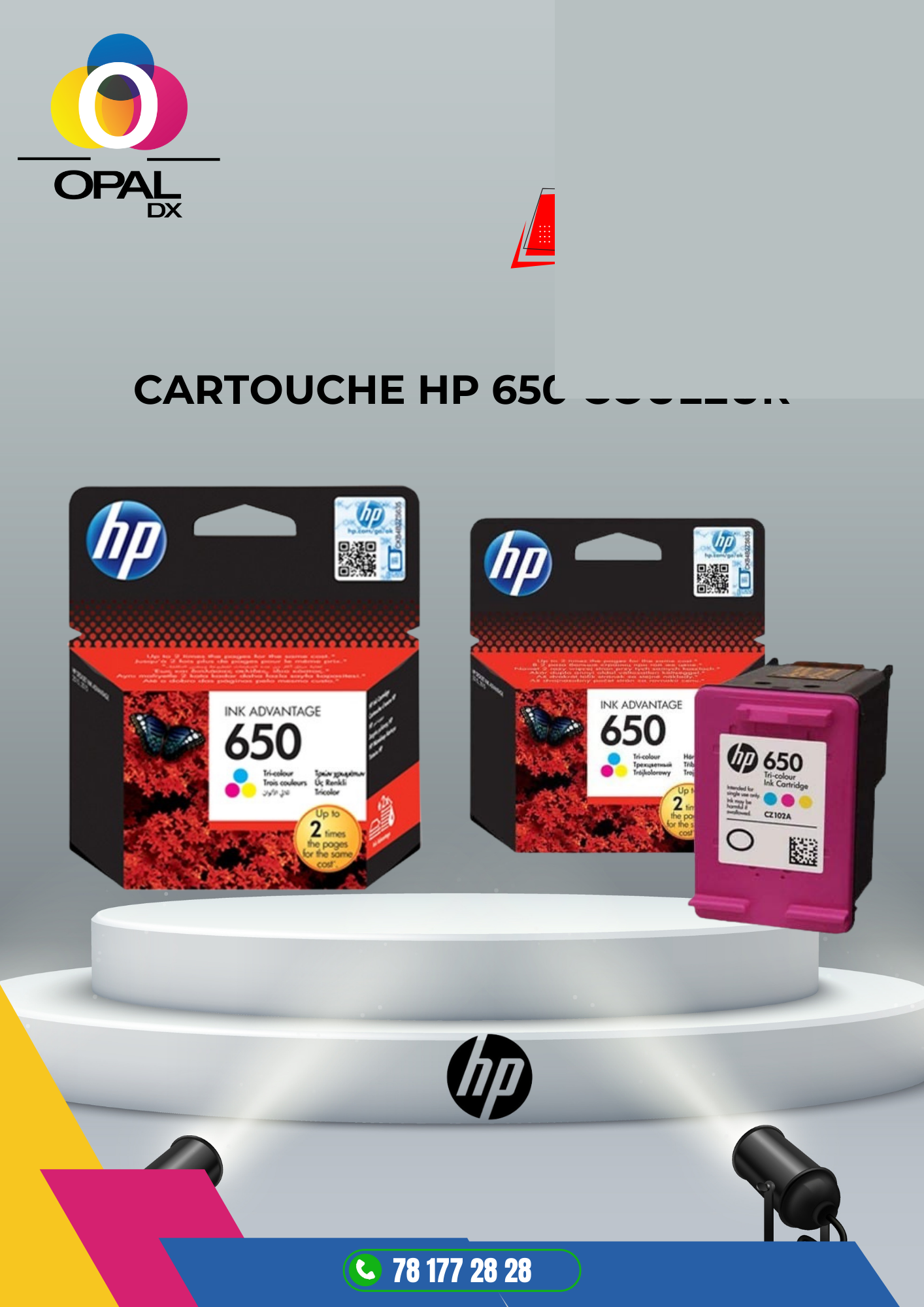 CARTOUCHE HP 650 COULEUR