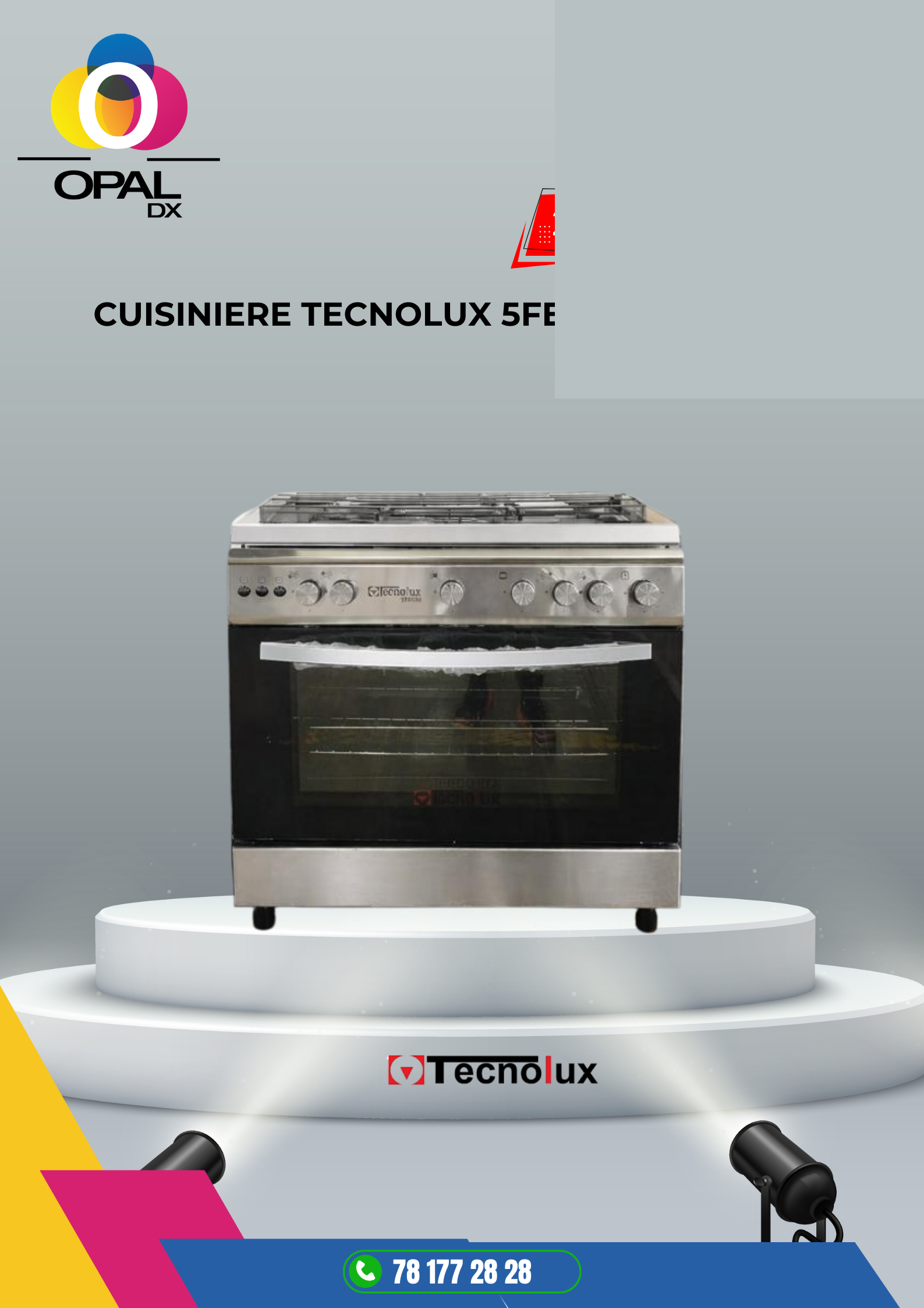 CUISINIÈRE TECNOLUX 5FEUX 90X60