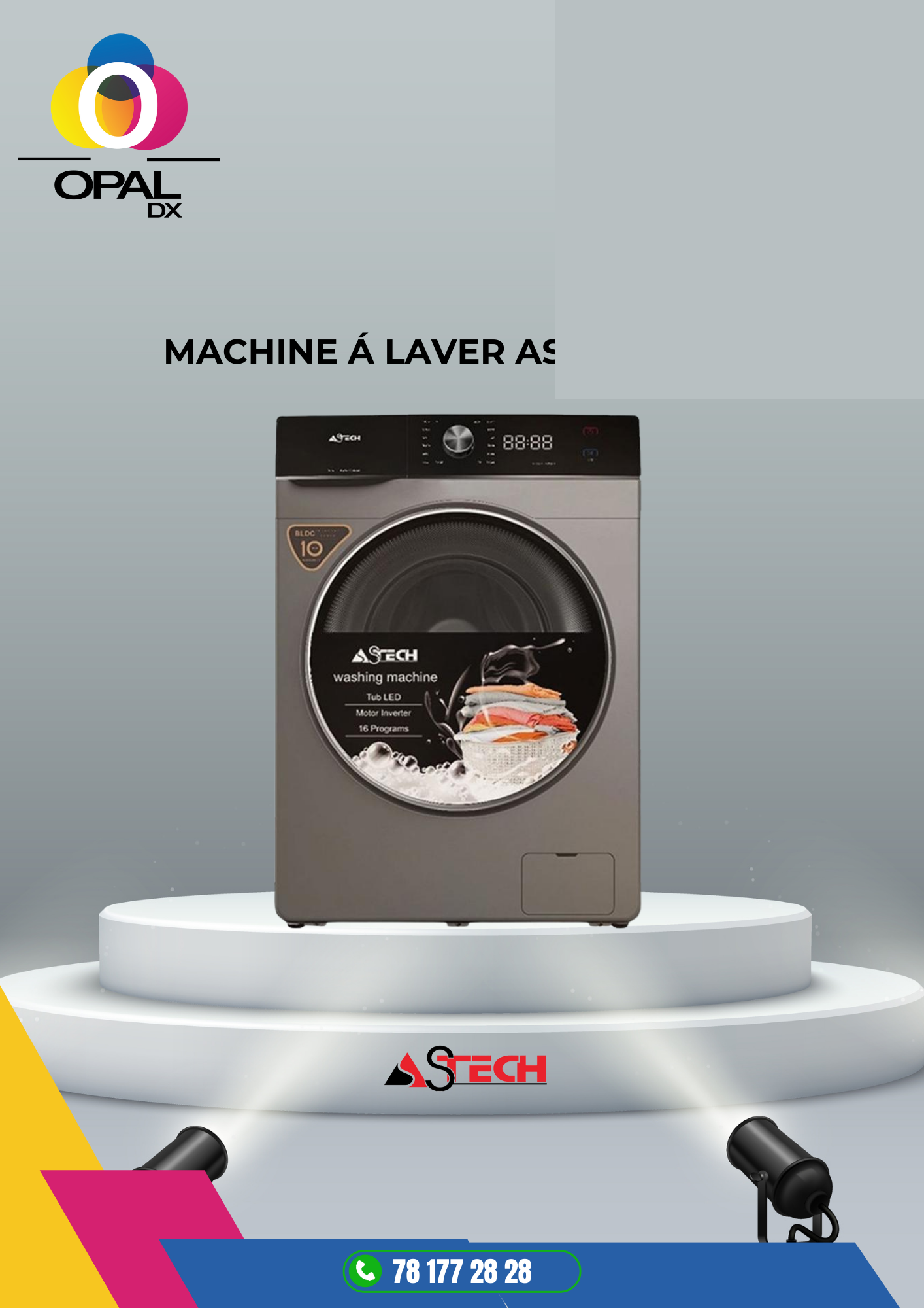 MACHINE À LAVER ASTECH 8KG INVERTER