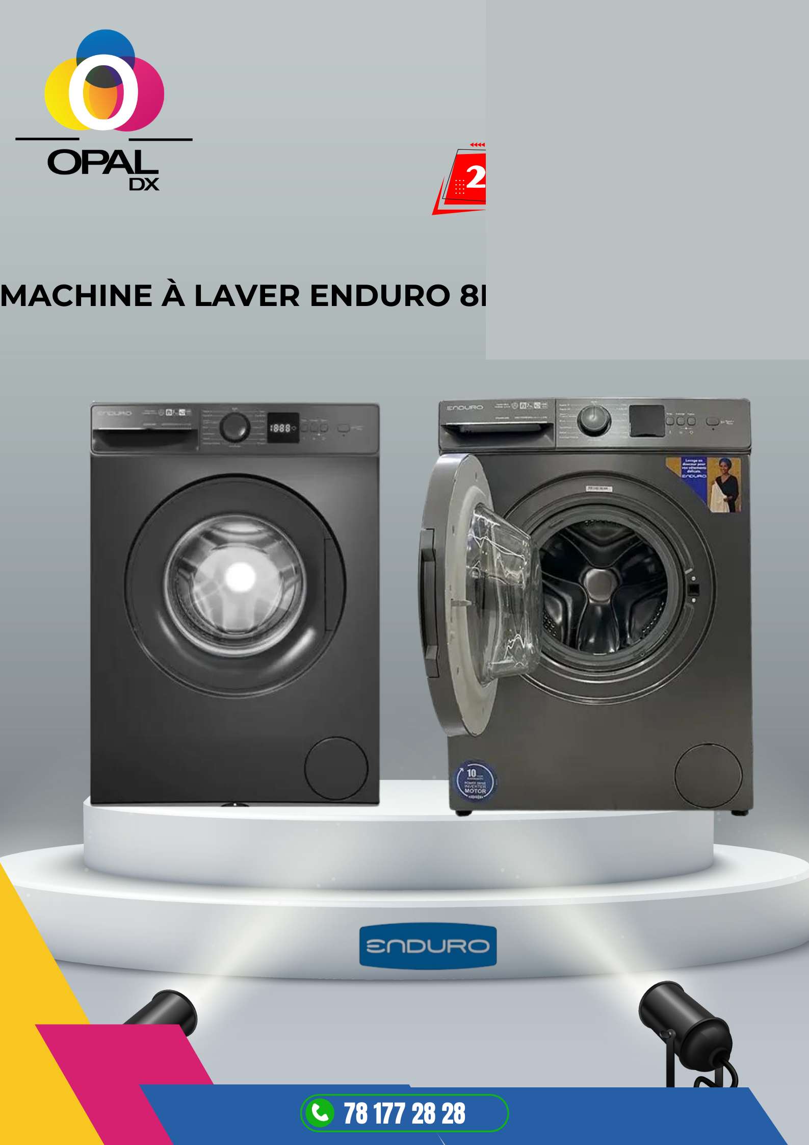 MACHINE À LAVER ENDURO 8KG A+++ DARK GRIS