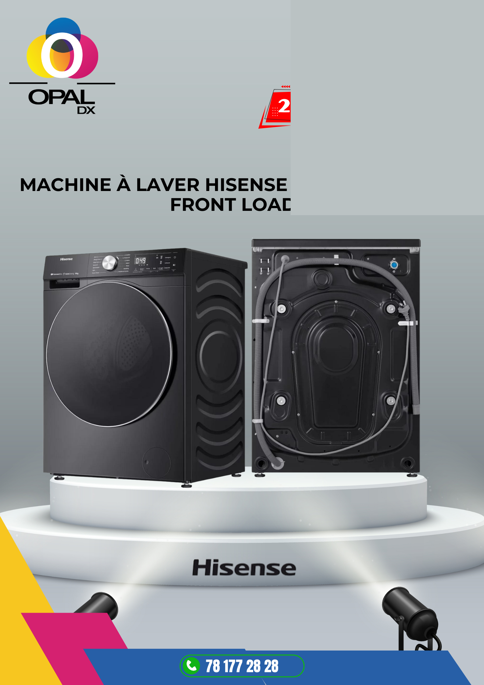 MACHINE À LAVER HISENSE 10.5KG INVERTER