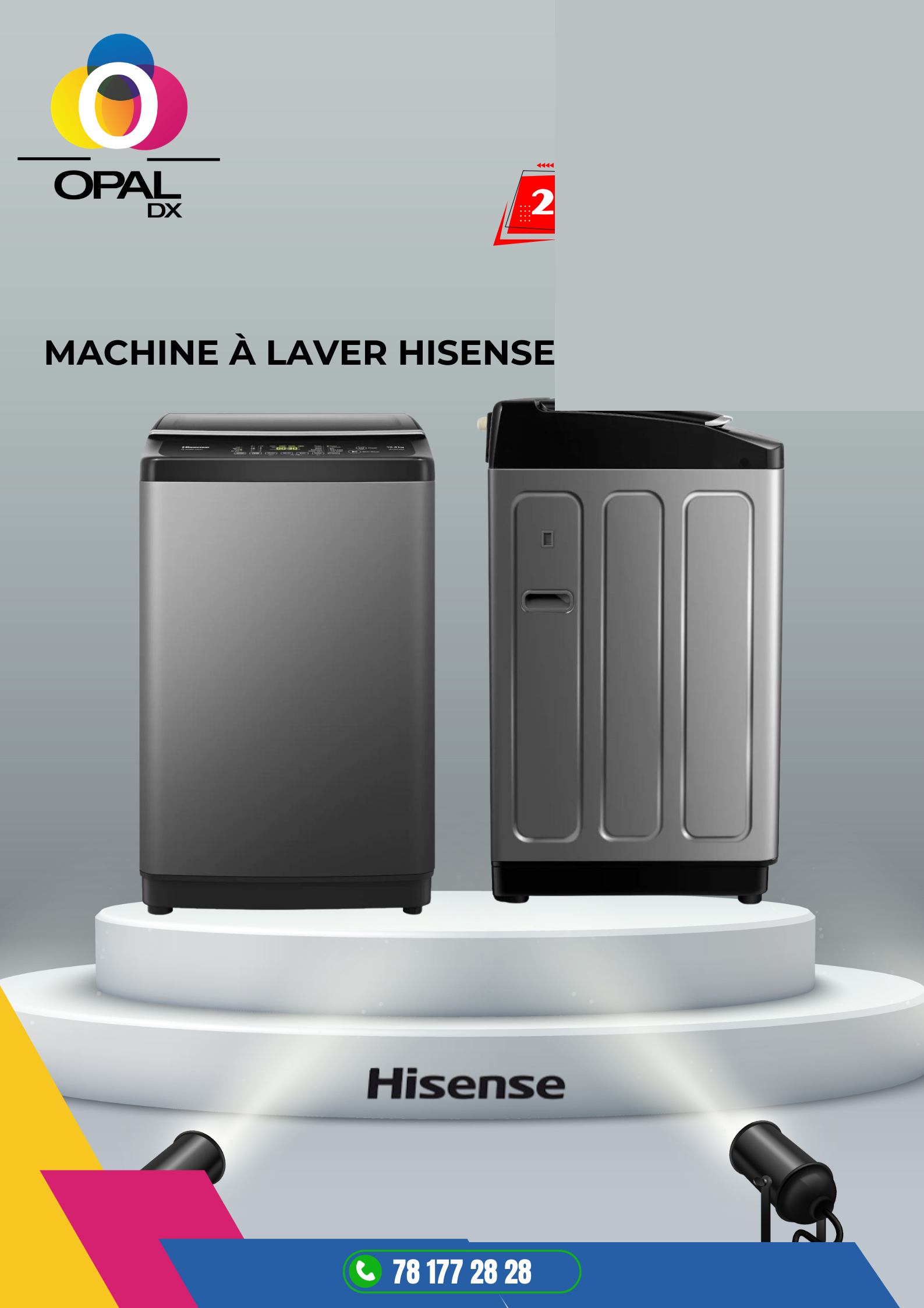 MACHINE À LAVER HISENSE 11KG TOP LOAD GRIS