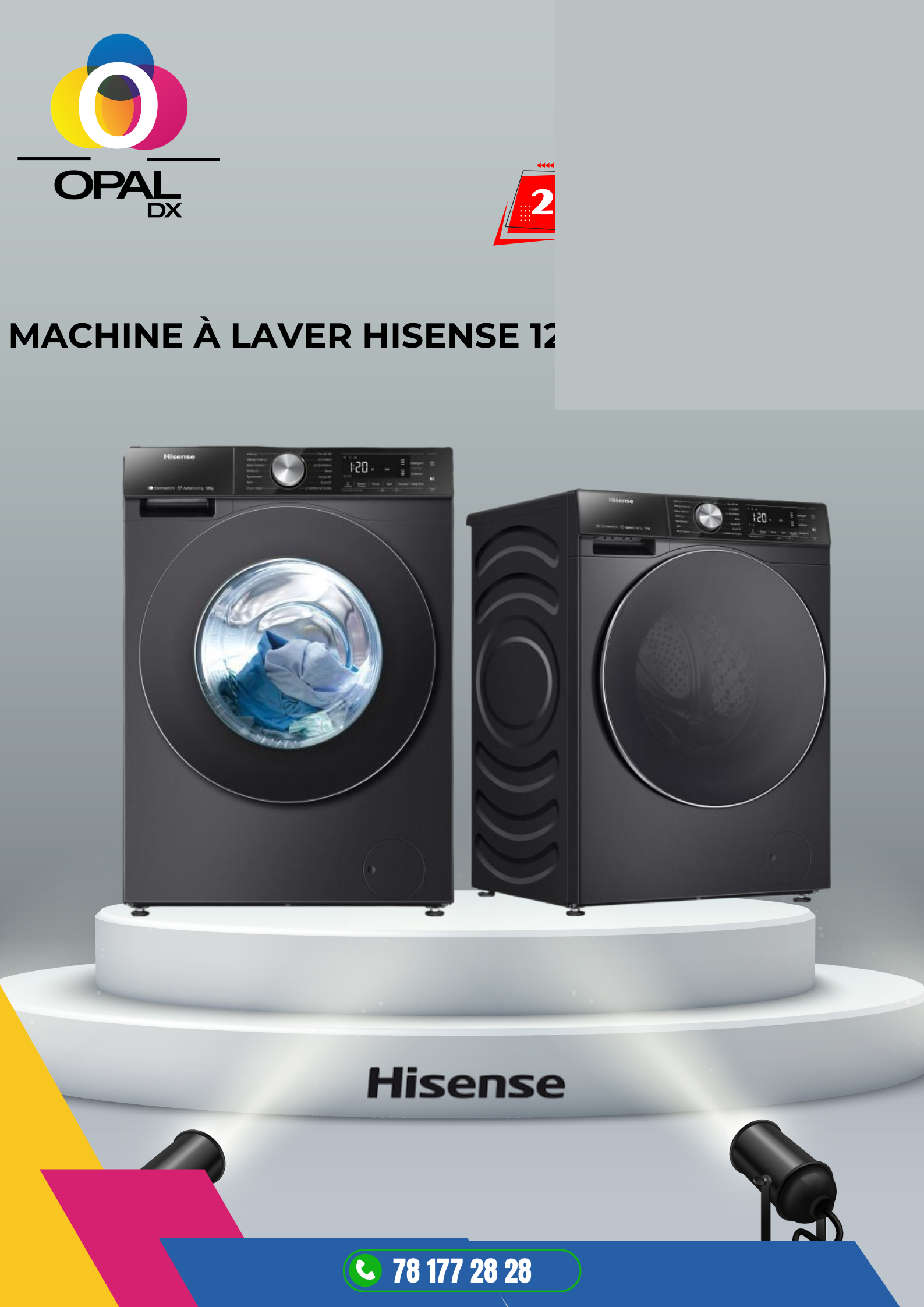 MACHINE À LAVER HISENSE 12KG FRONT LOAD GRIS
