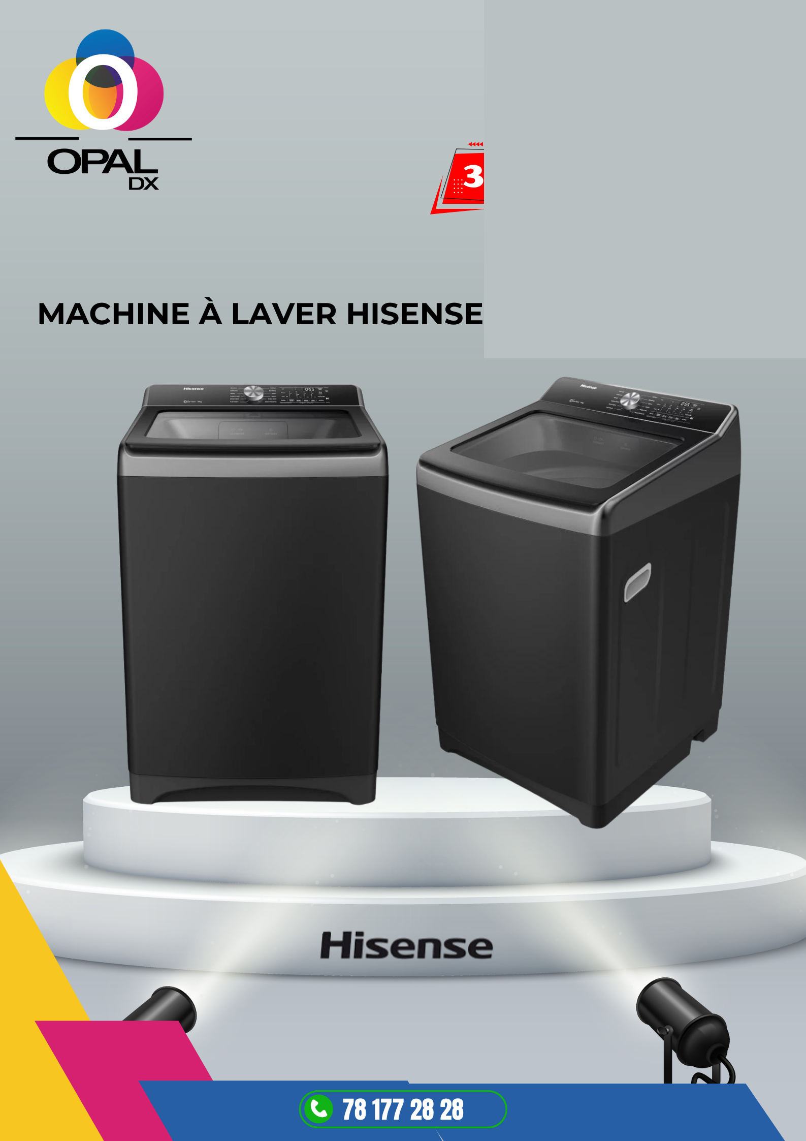 MACHINE À LAVER HISENSE 17KG TOP LOAD