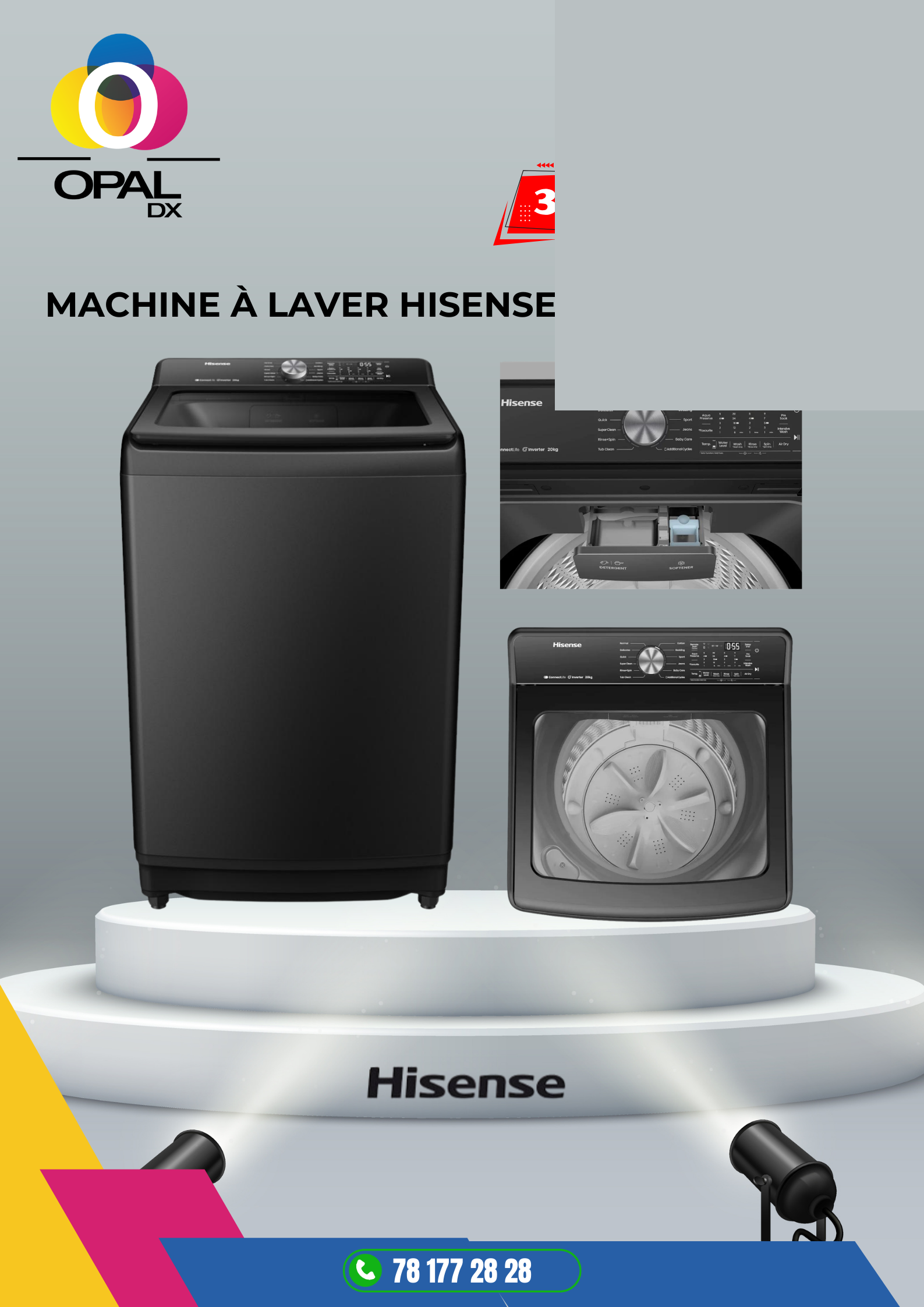 MACHINE À LAVER HISENSE 20KG TOP LOAD INVERTER