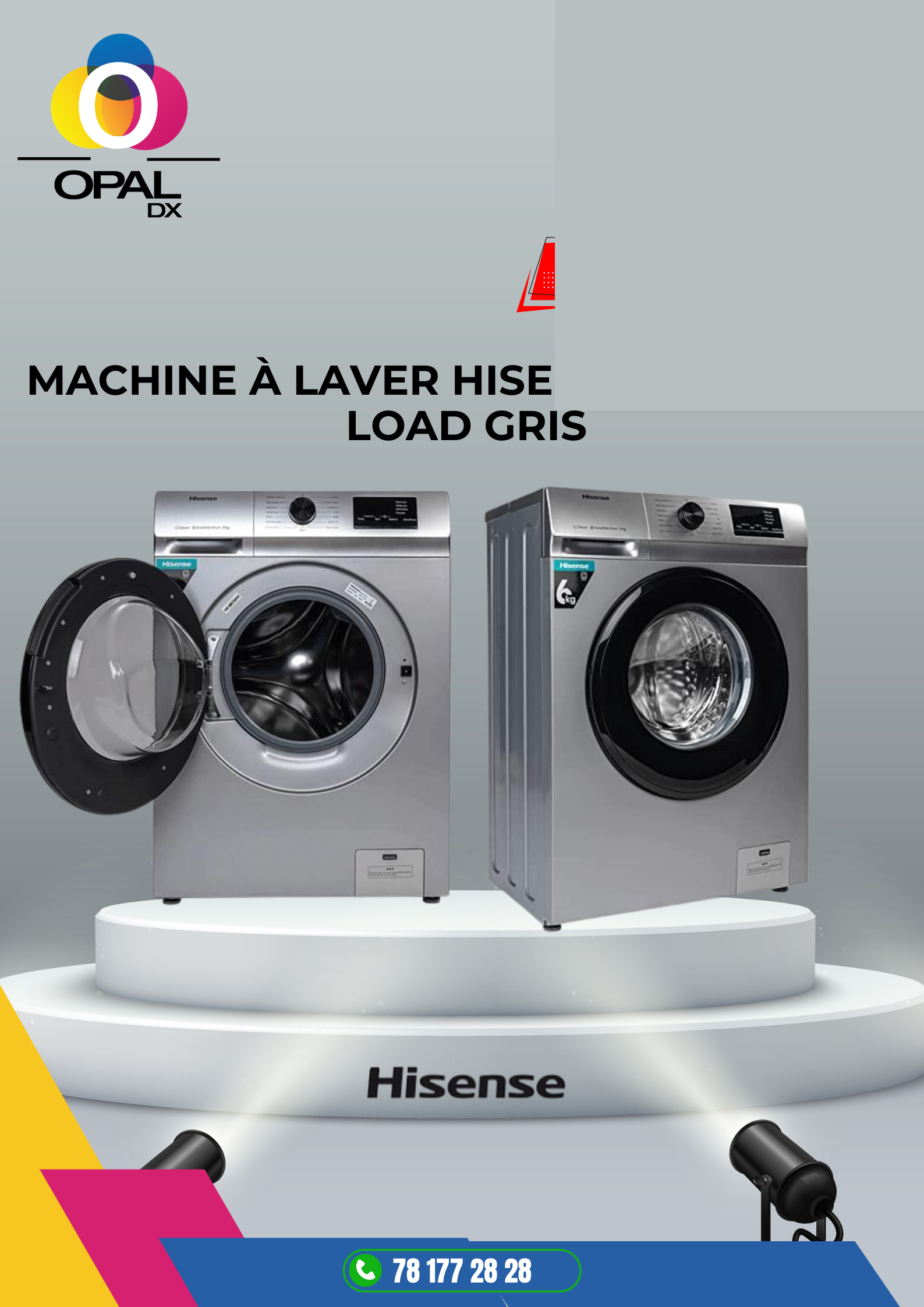 MACHINE À LAVER HISENSE 6KG FRONT LOAD GRIS