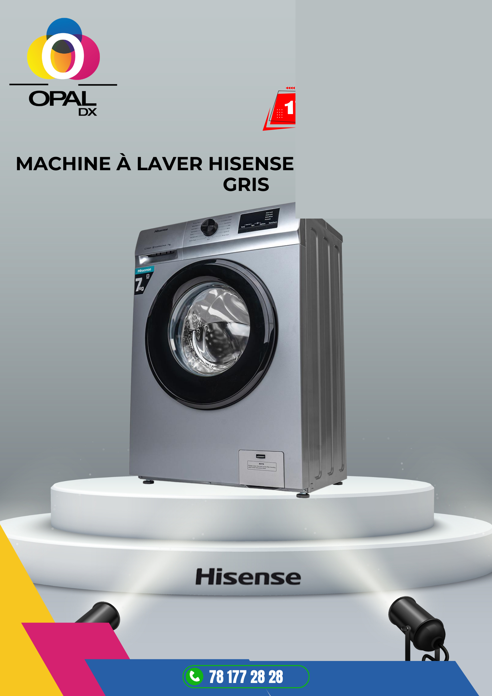 MACHINE À LAVER HISENSE 7KG FRONT LOAD