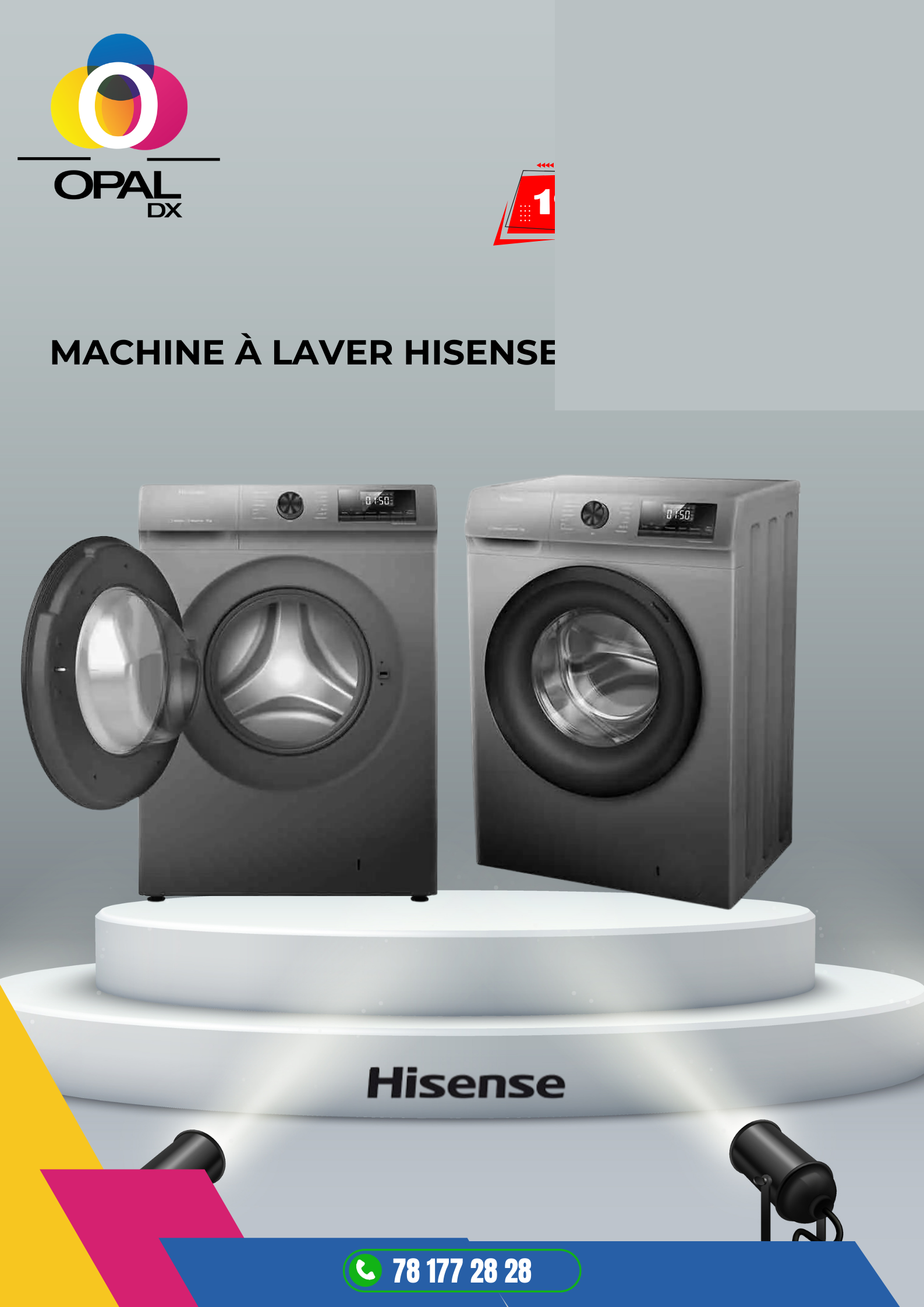 MACHINE À LAVER HISENSE 8KG INVERTER FRONT LOAD GRIS