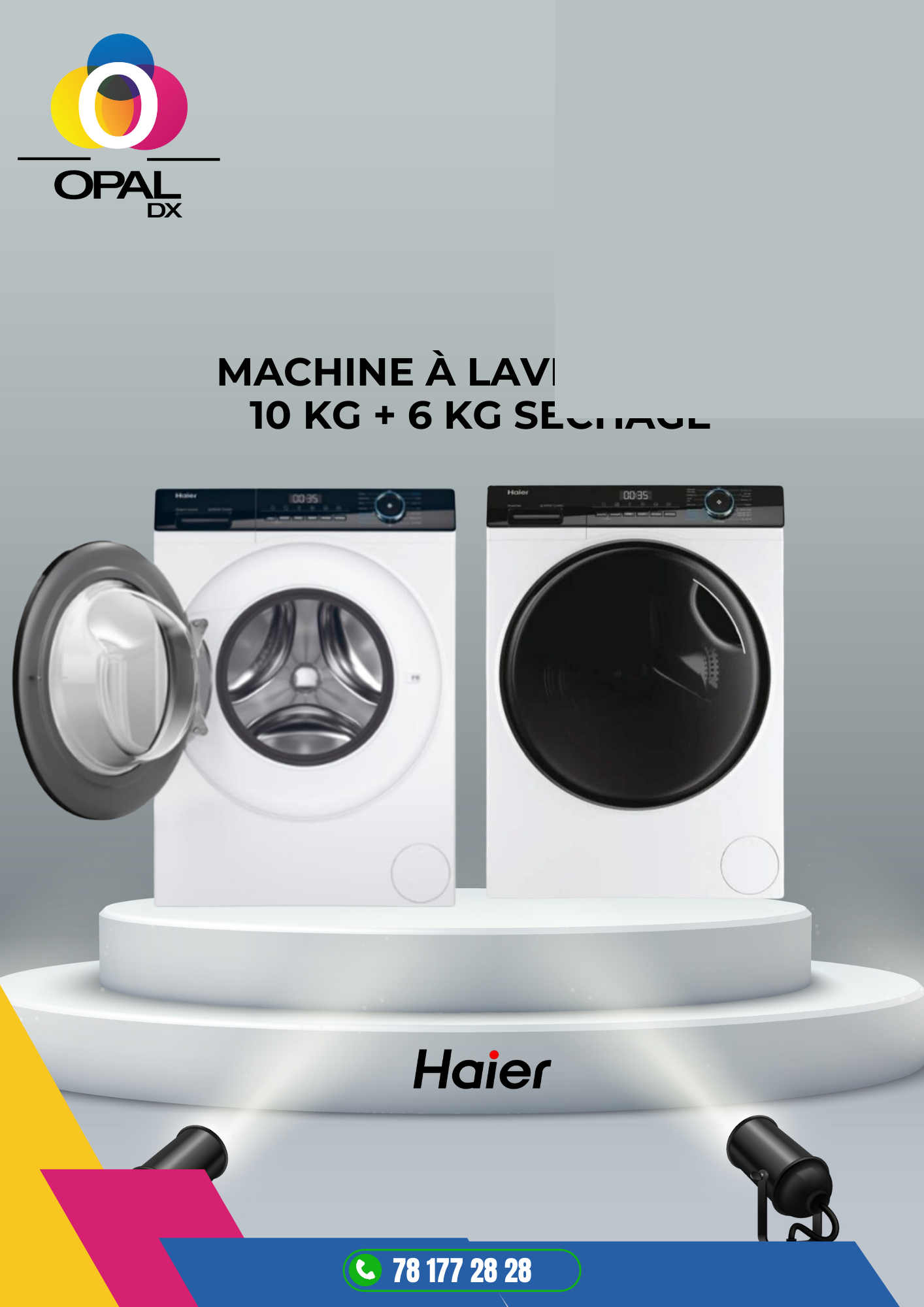 Machine à Laver  HAIER 10KG AVEC 6KG SECHAGE