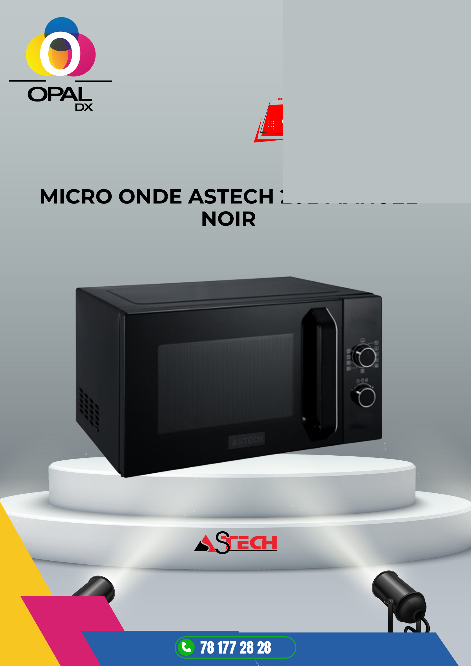 MICRO ONDE ASTECH 20L MANUEL NOIR