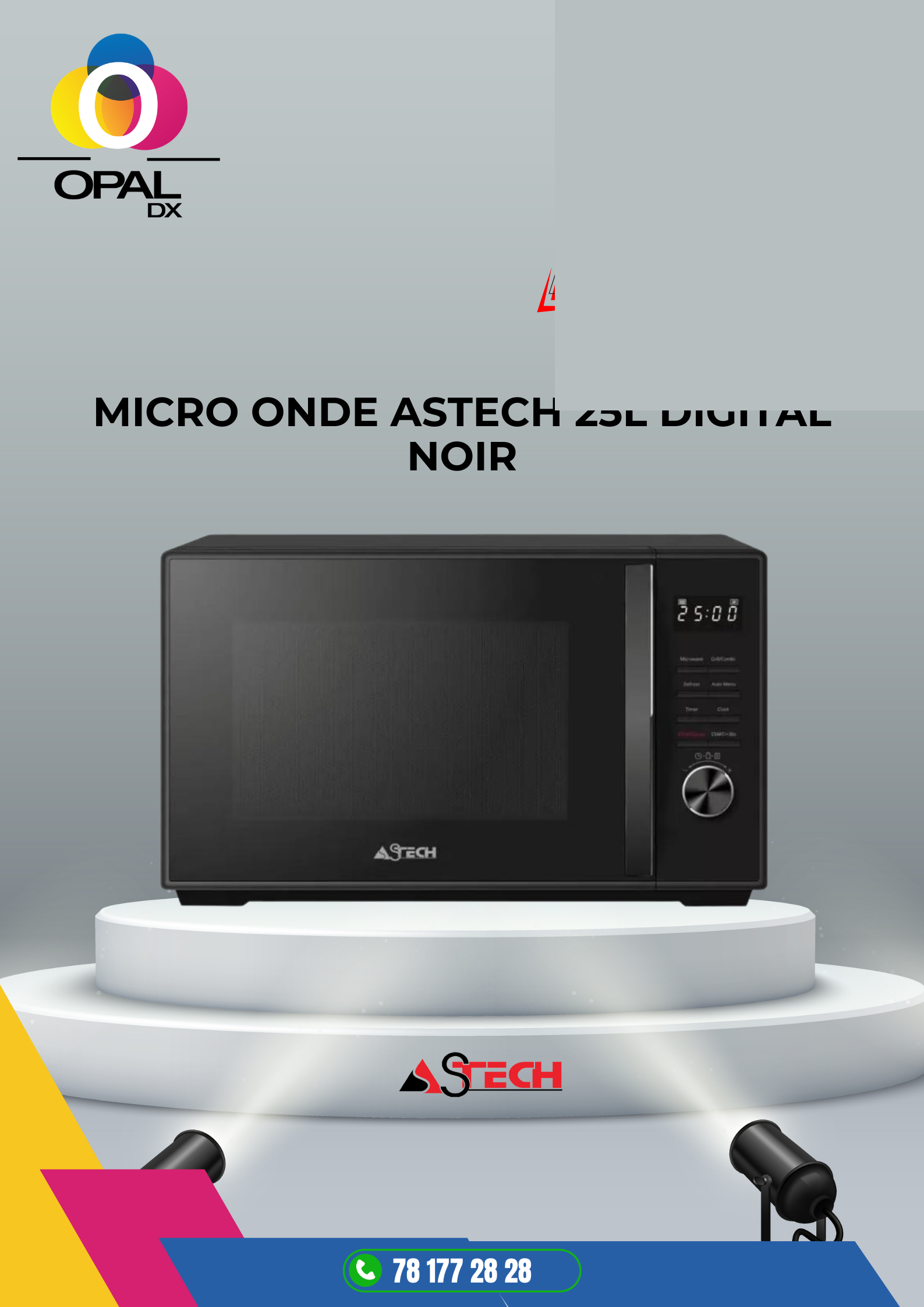 MICRO ONDE ASTECH 25L DIGITAL NOIR