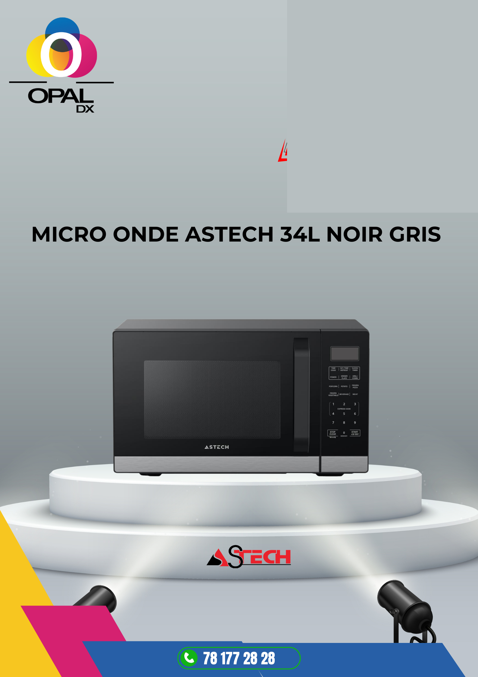 MICRO ONDE ASTECH 34L NOIR GRIS