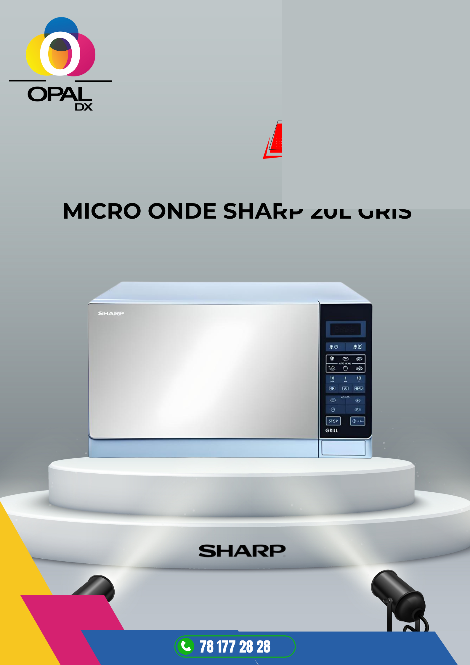 MICRO ONDE SHARP 20L GRIS
