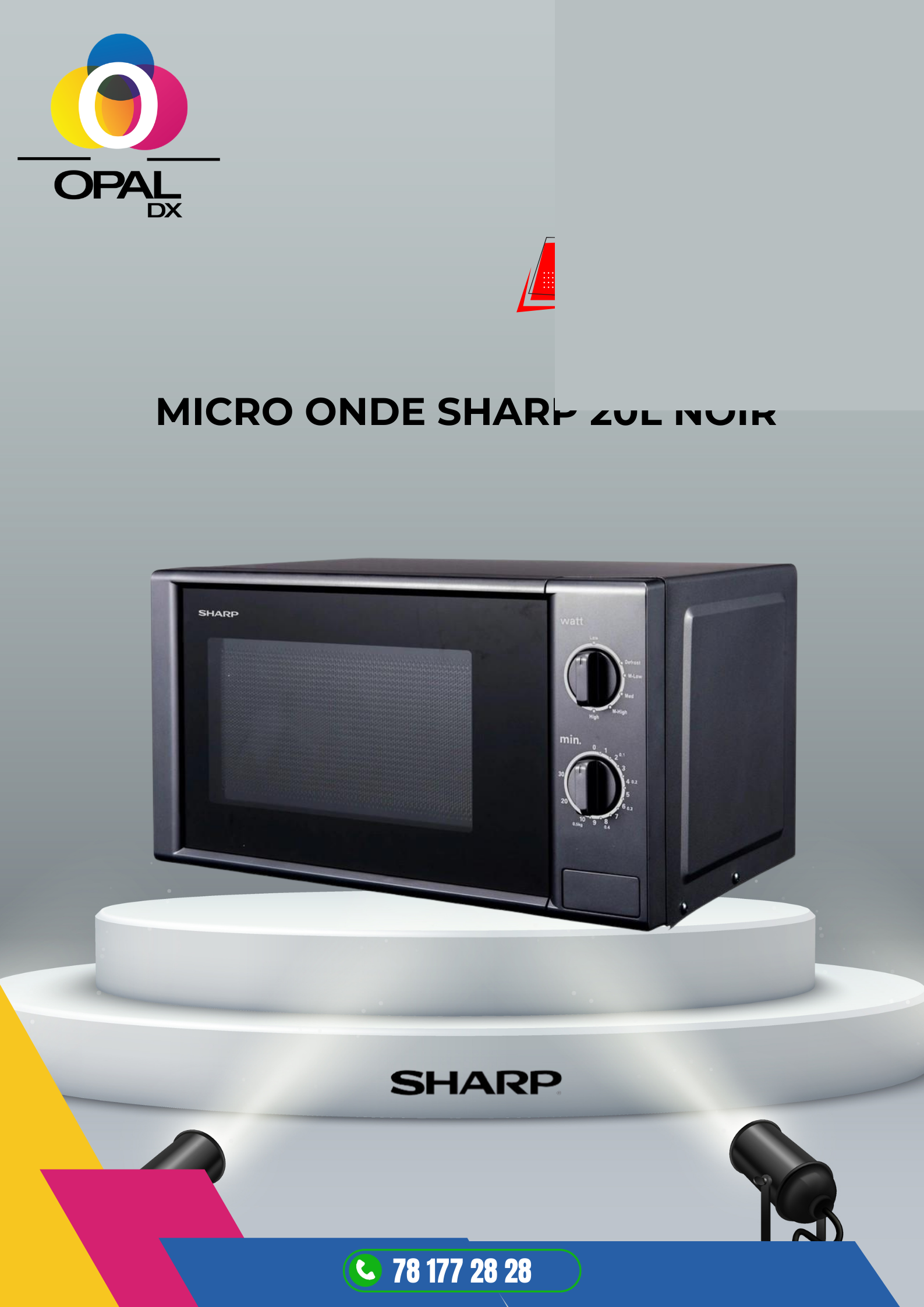 MICRO ONDE SHARP 20L NOIR