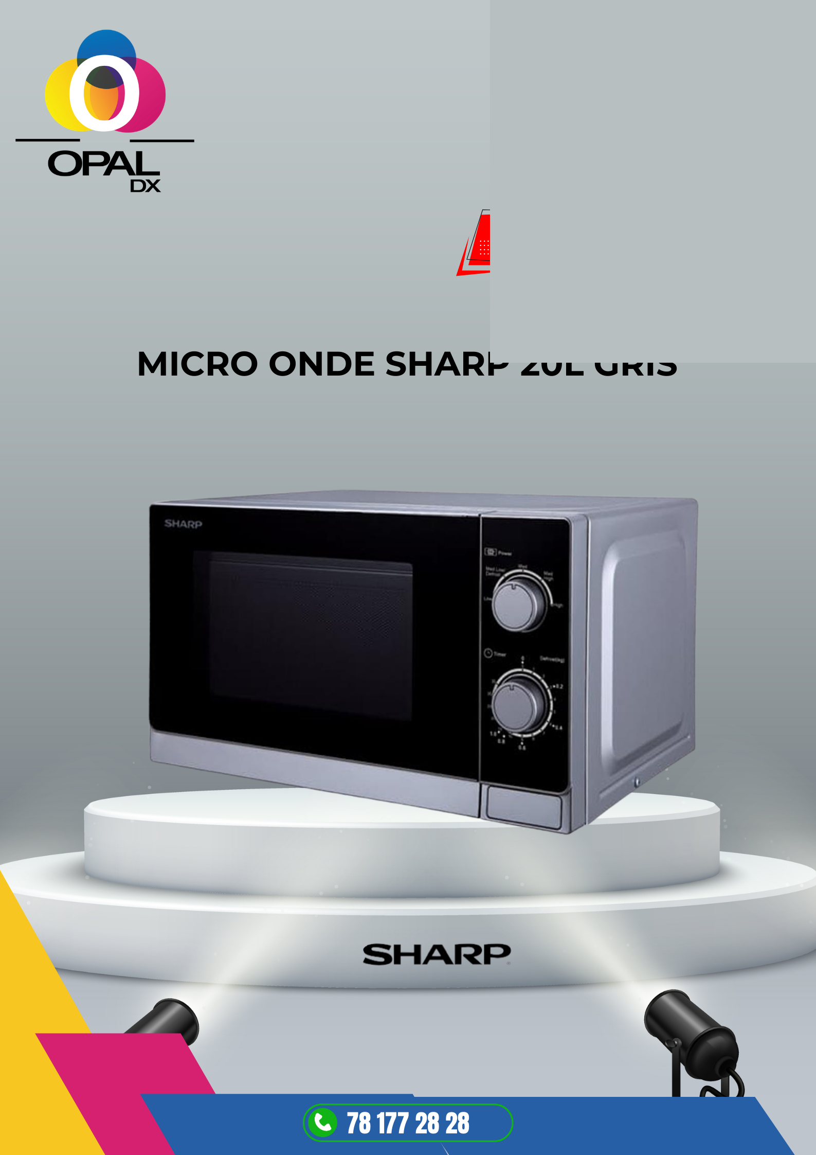 MICRO ONDE SHARP 20L GRIS
