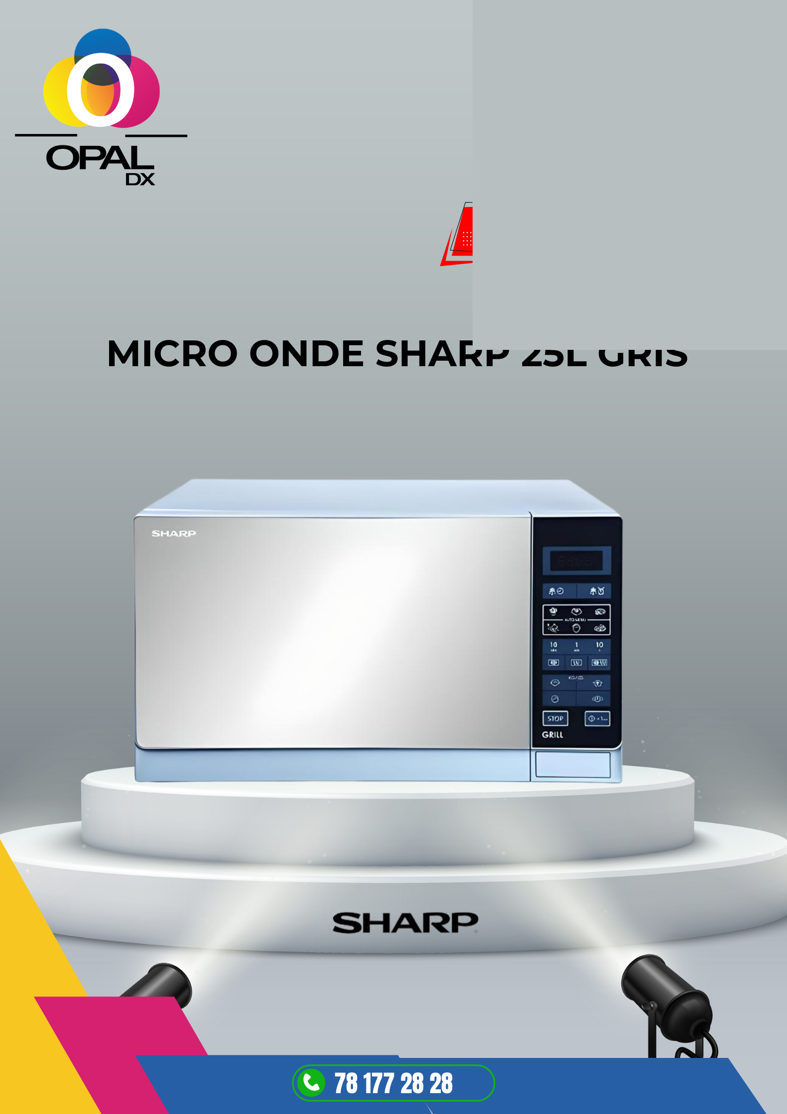 MICRO ONDE SHARP 25L GRIS