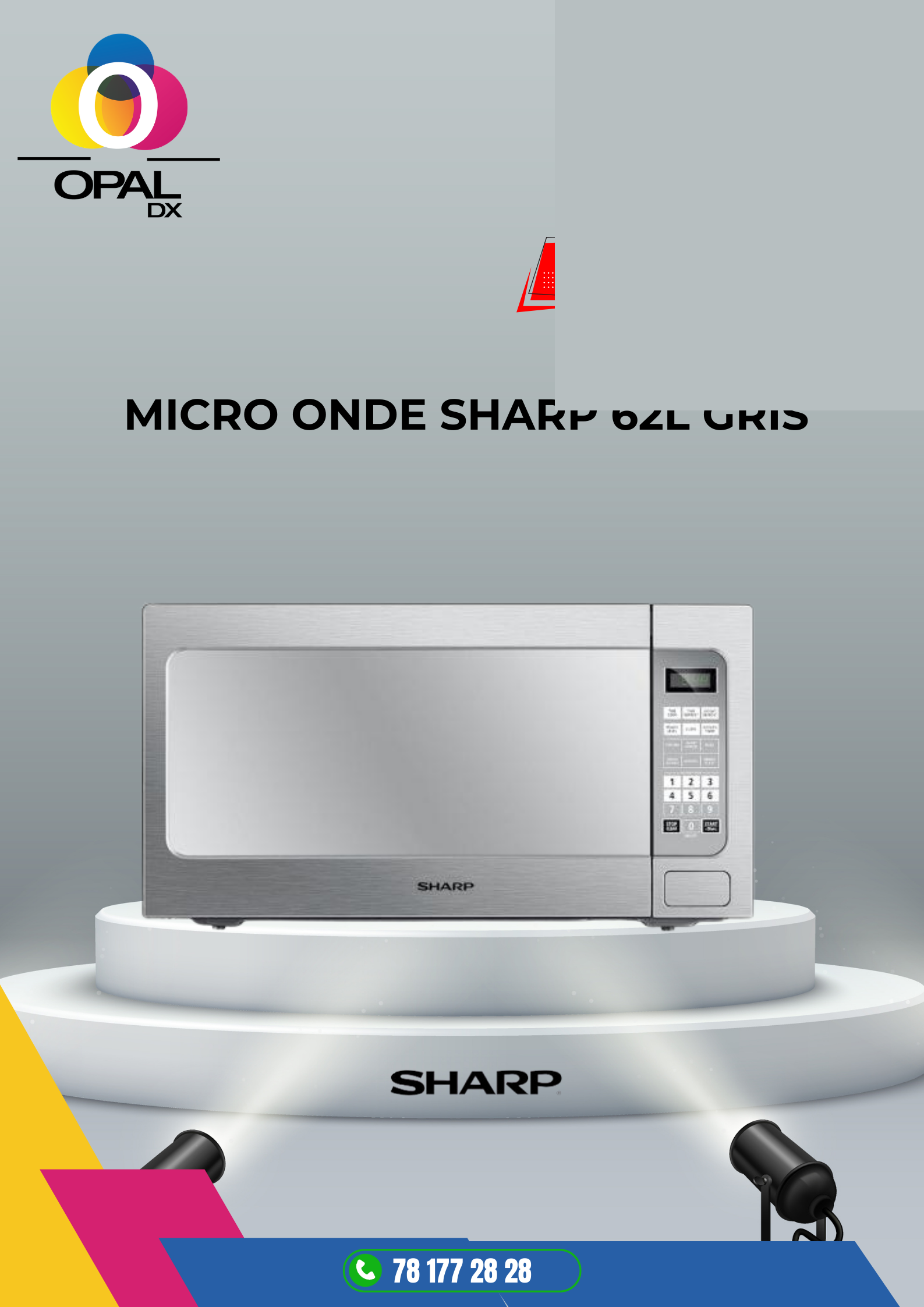 MICRO ONDE SHARP 62L GRIS