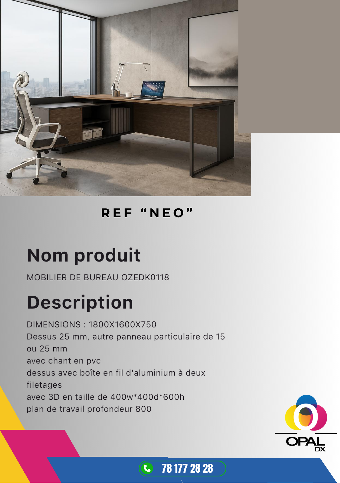 MOBILIER DE BUREAU RÉF "NEO"