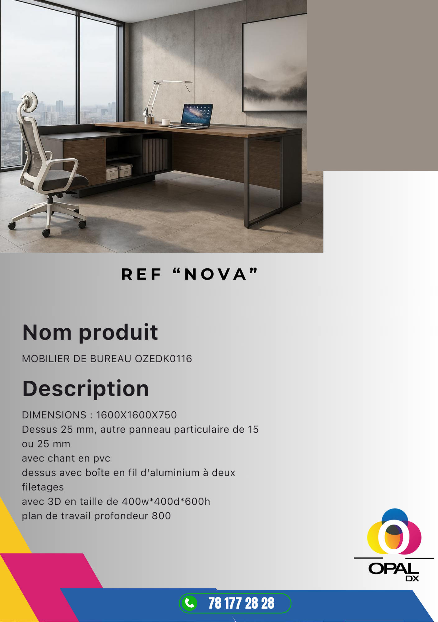MOBILIER DE BUREAU RÉF "NOVA"