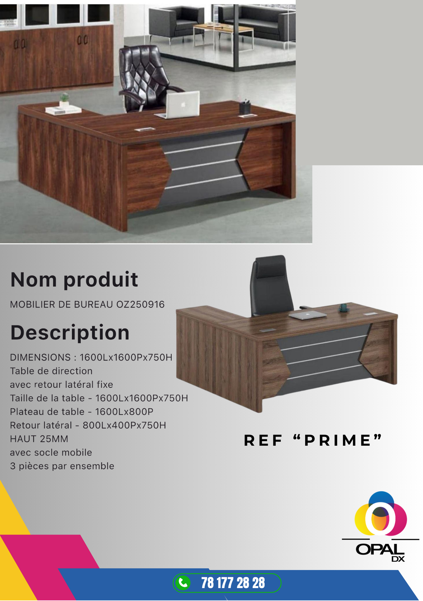 MOBILIER DE BUREAU RÉF "PRIME"