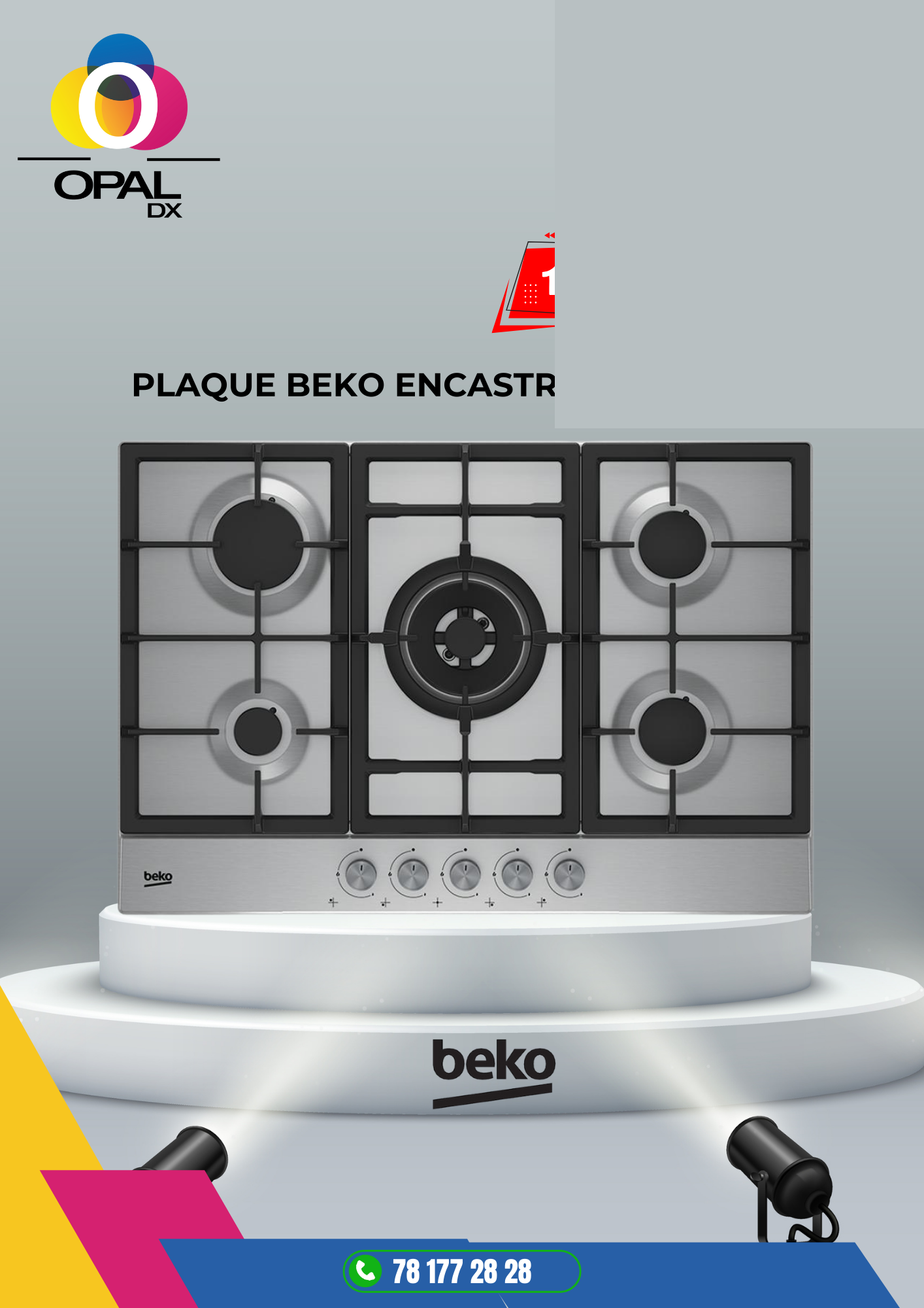 PLAQUE DE CUISSON BEKO ENCASTRABLE 5FEUX 90/60