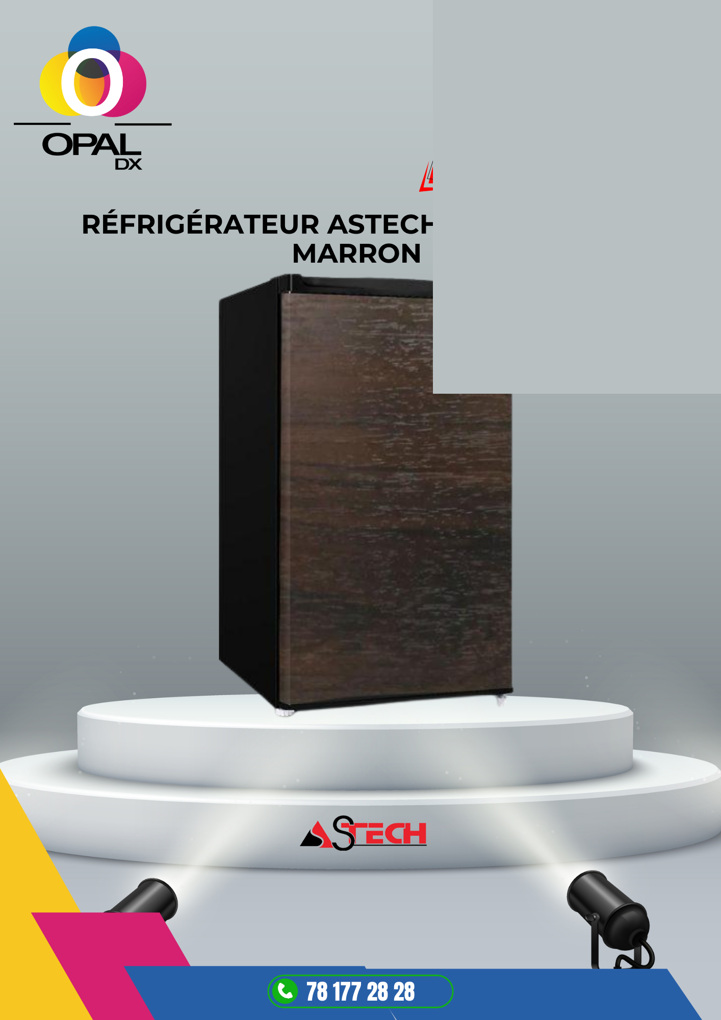 RÉFRIGÉRATEUR ASTECH BAR 1 PORTE 90LITRES