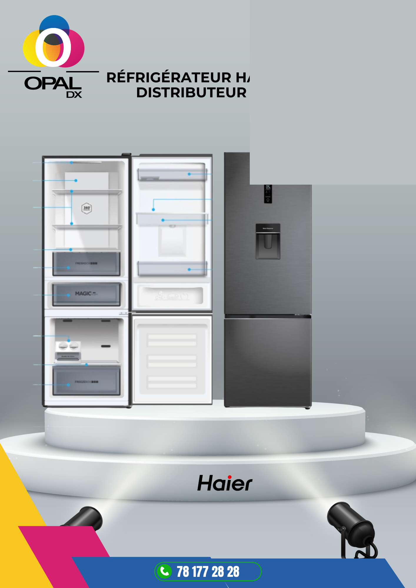 Réfrigérateur HAIER avec Fontaine Combine 320LITRES