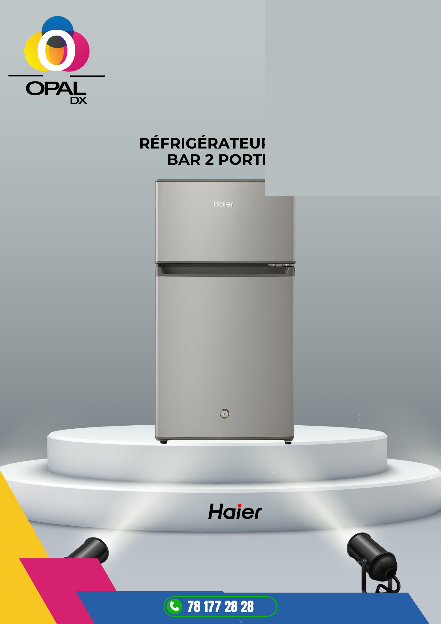 Réfrigérateur HAIER Bar 2 portes 175LITRES