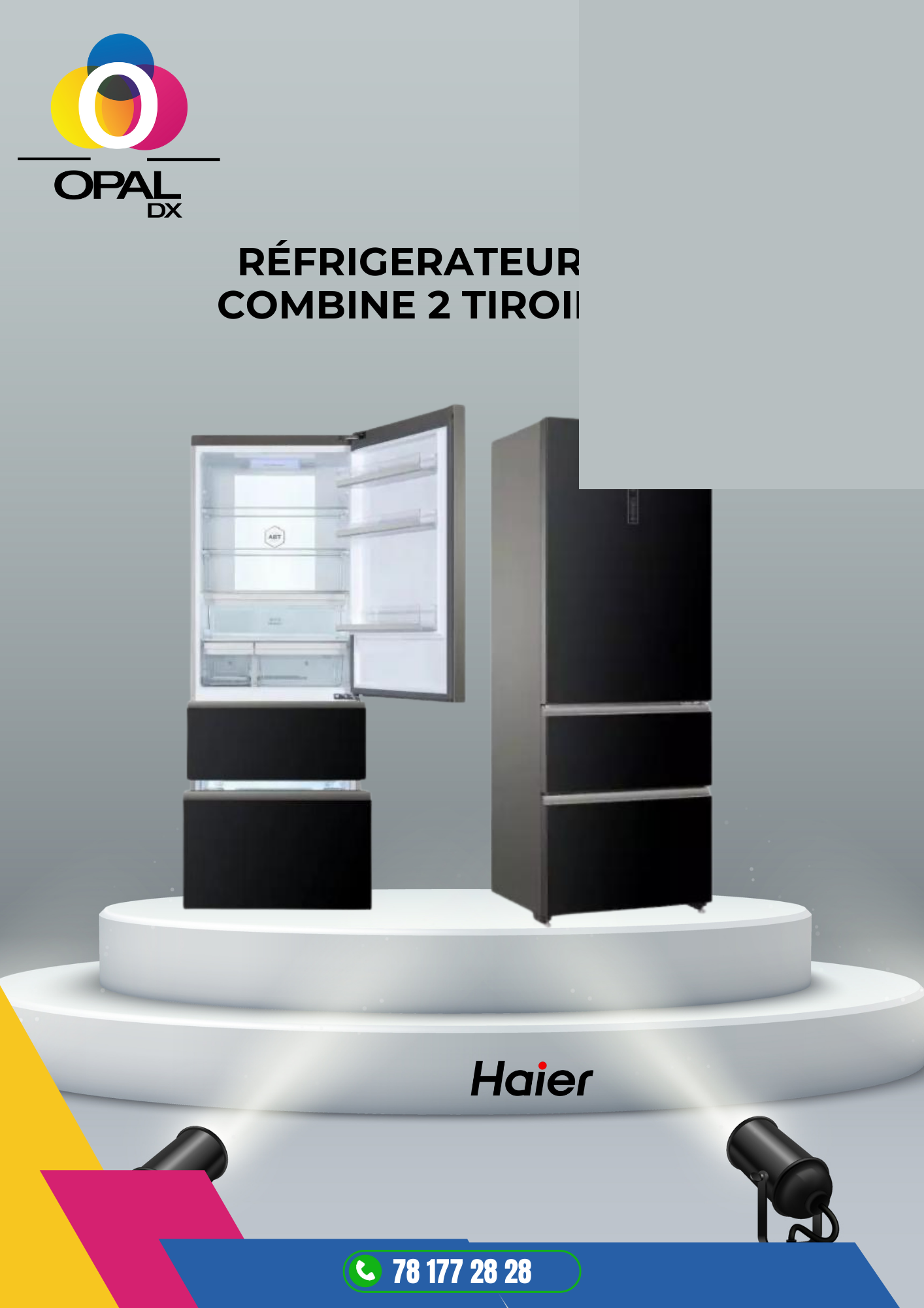 Réfrigérateur HAIER Combiné 2 Tiroirs 307 LITRES