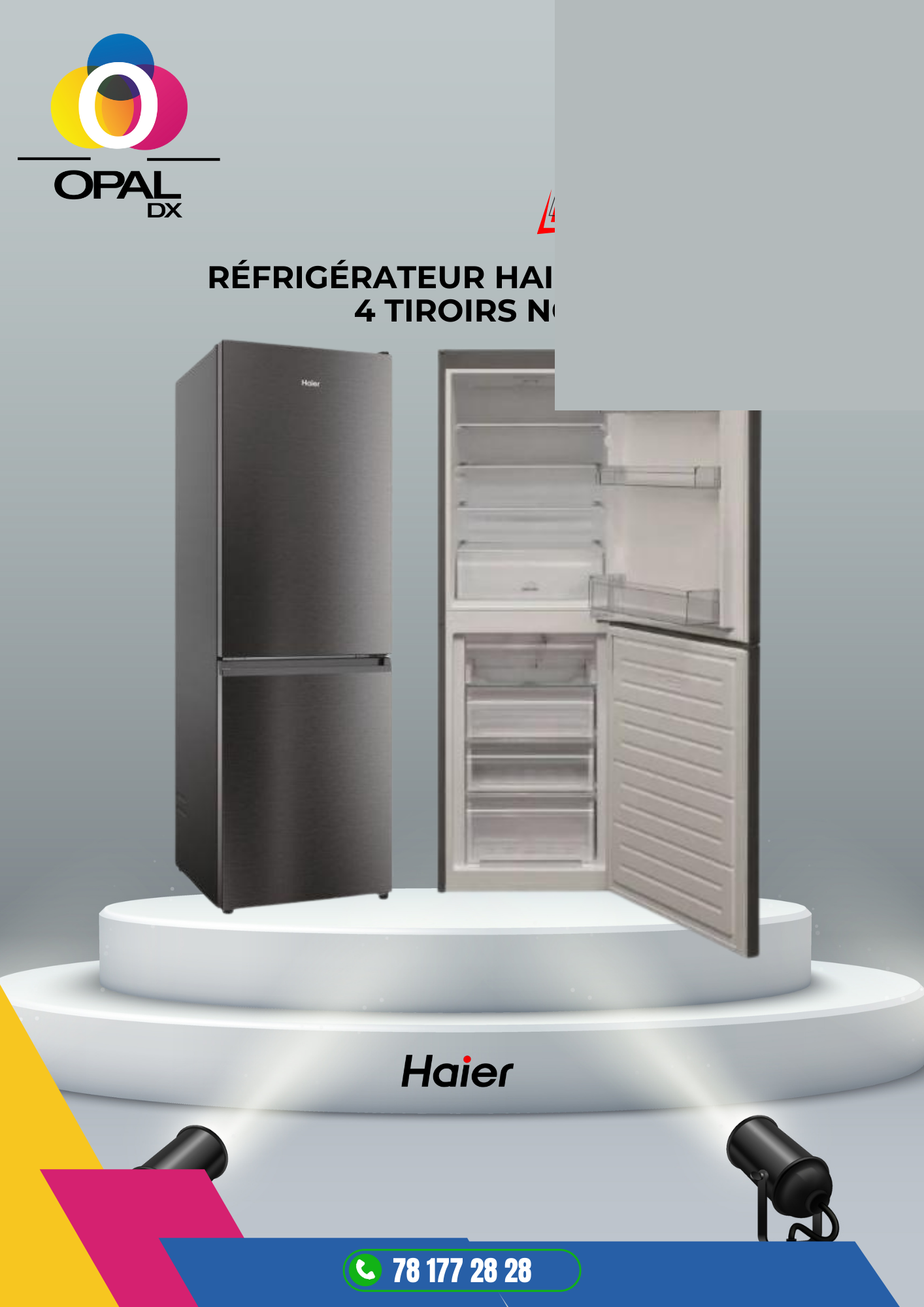Réfrigérateur HAIER Combine 4 tiroirs 246LITRES