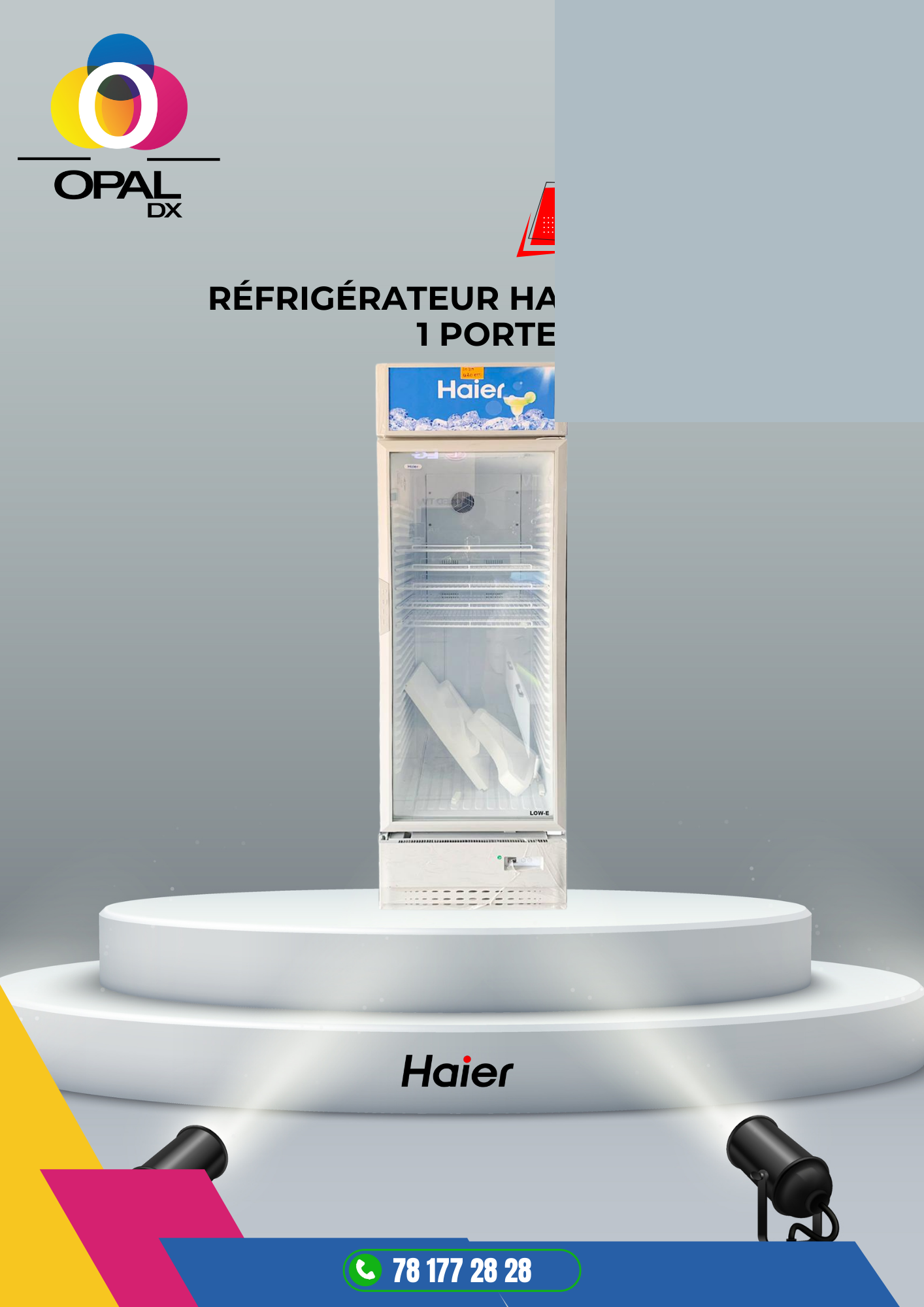 Réfrigérateur Vitrine HAIER 1 porte 340LITRS