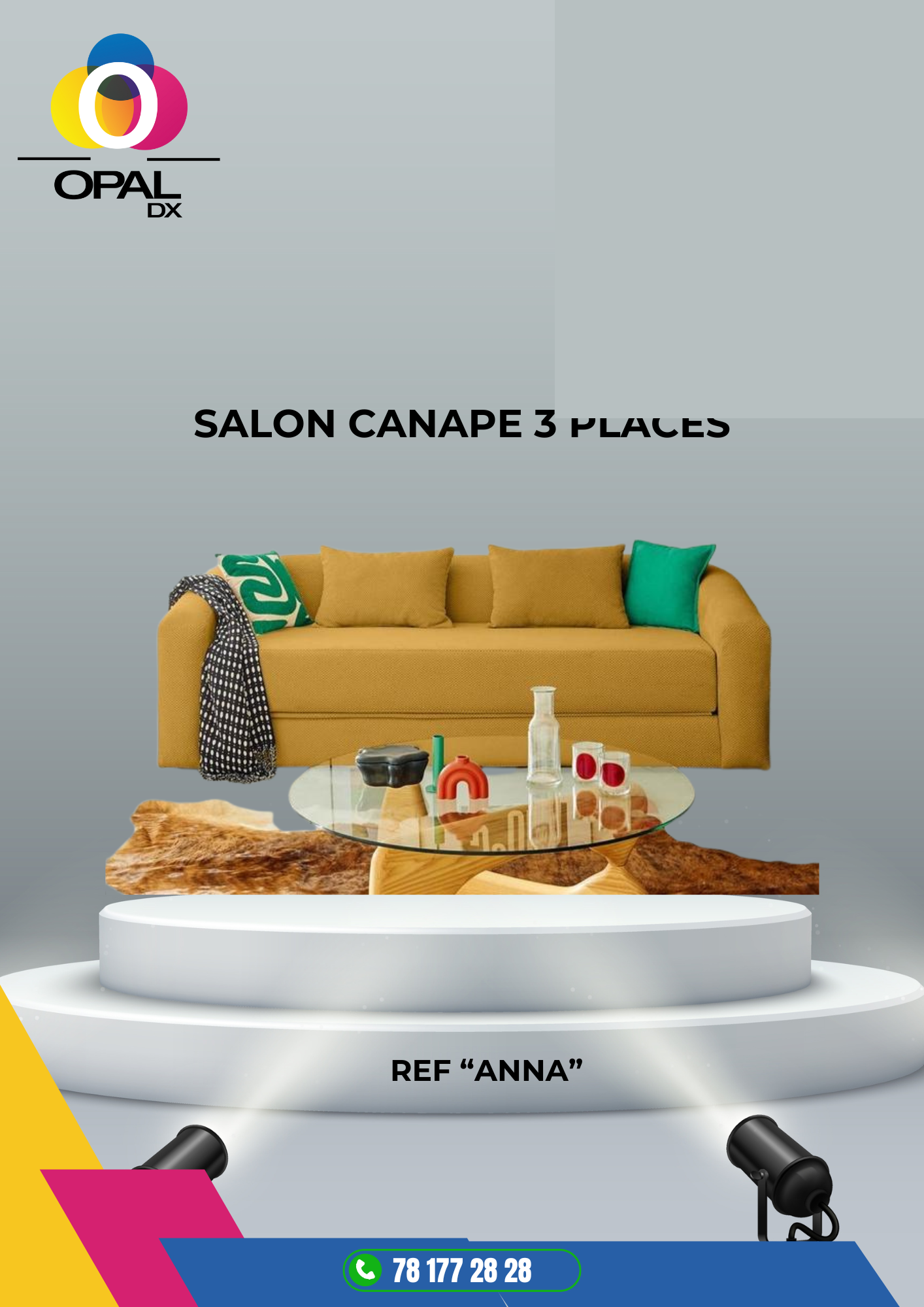 SALON CANAPÉ 3 PLACES