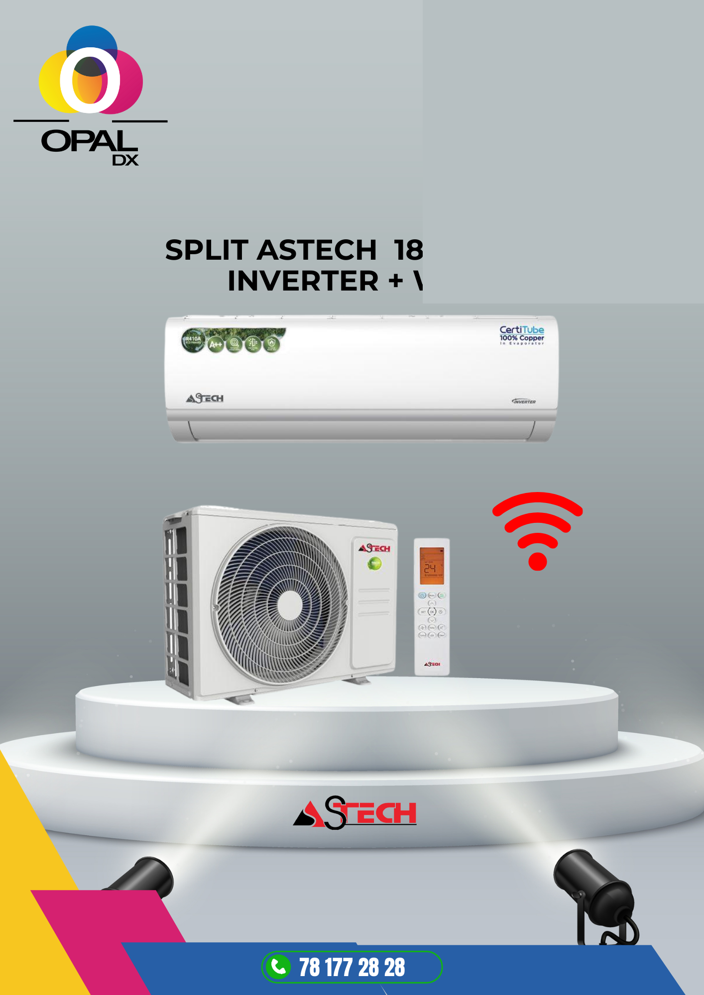 SPLIT ASTECH 18000BTU INVERTER+ WIFI