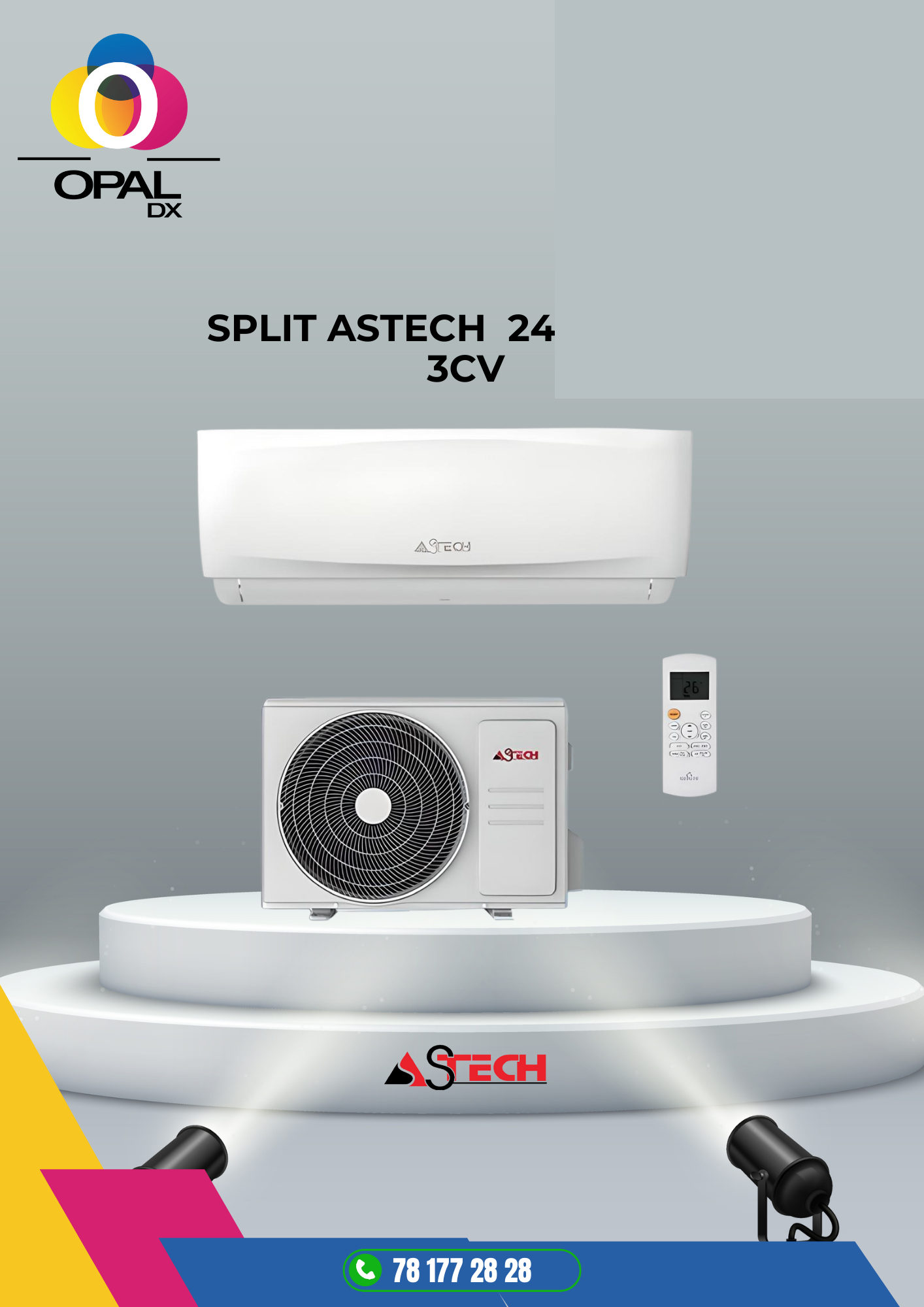 SPLIT ASTECH 3CV/24000BTU R410A