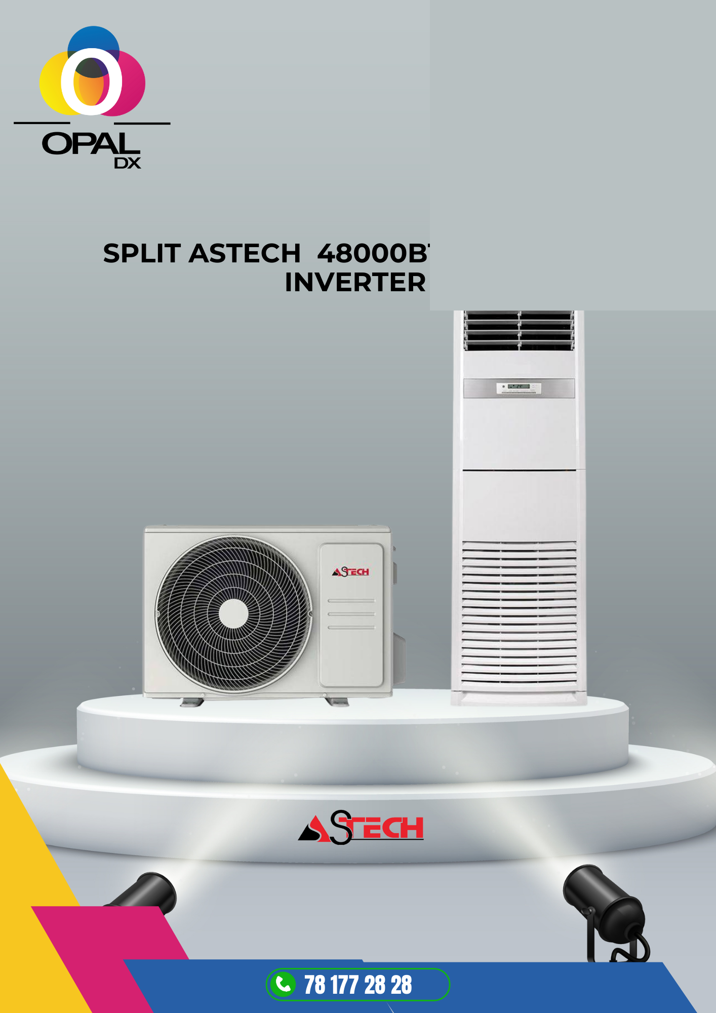 SPLIT ASTECH ARMOIRE INVERTER 48000BTU