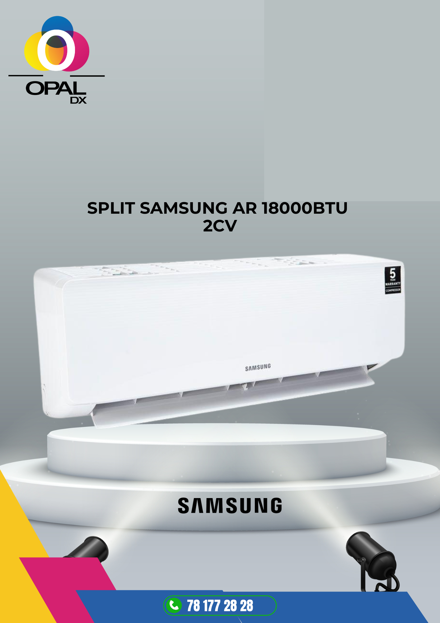 SPLIT SAMSUNG AR 18000BTU 2CV DOUBLE INVERTER