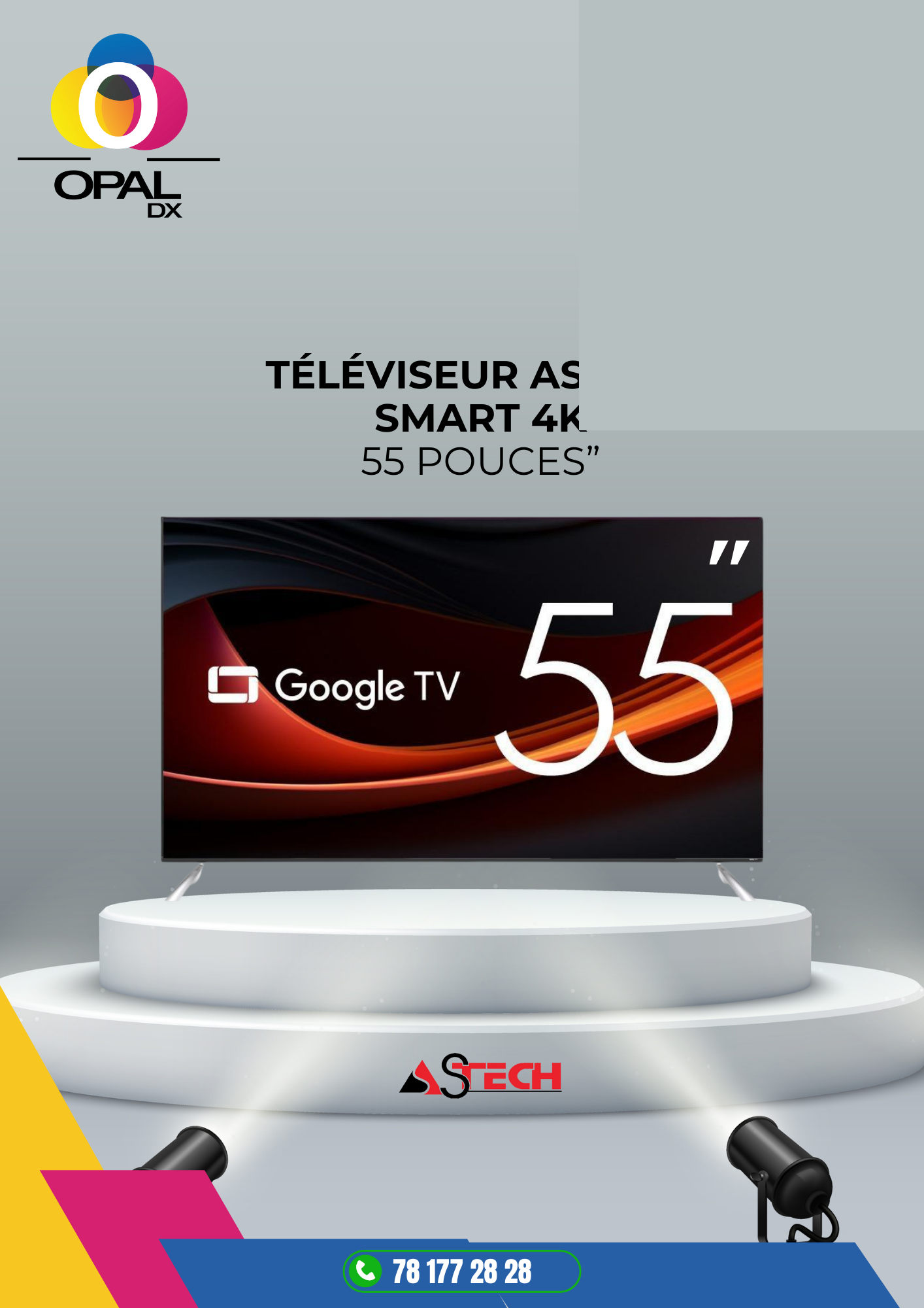 Téléviseur ASTECH 55" SMART