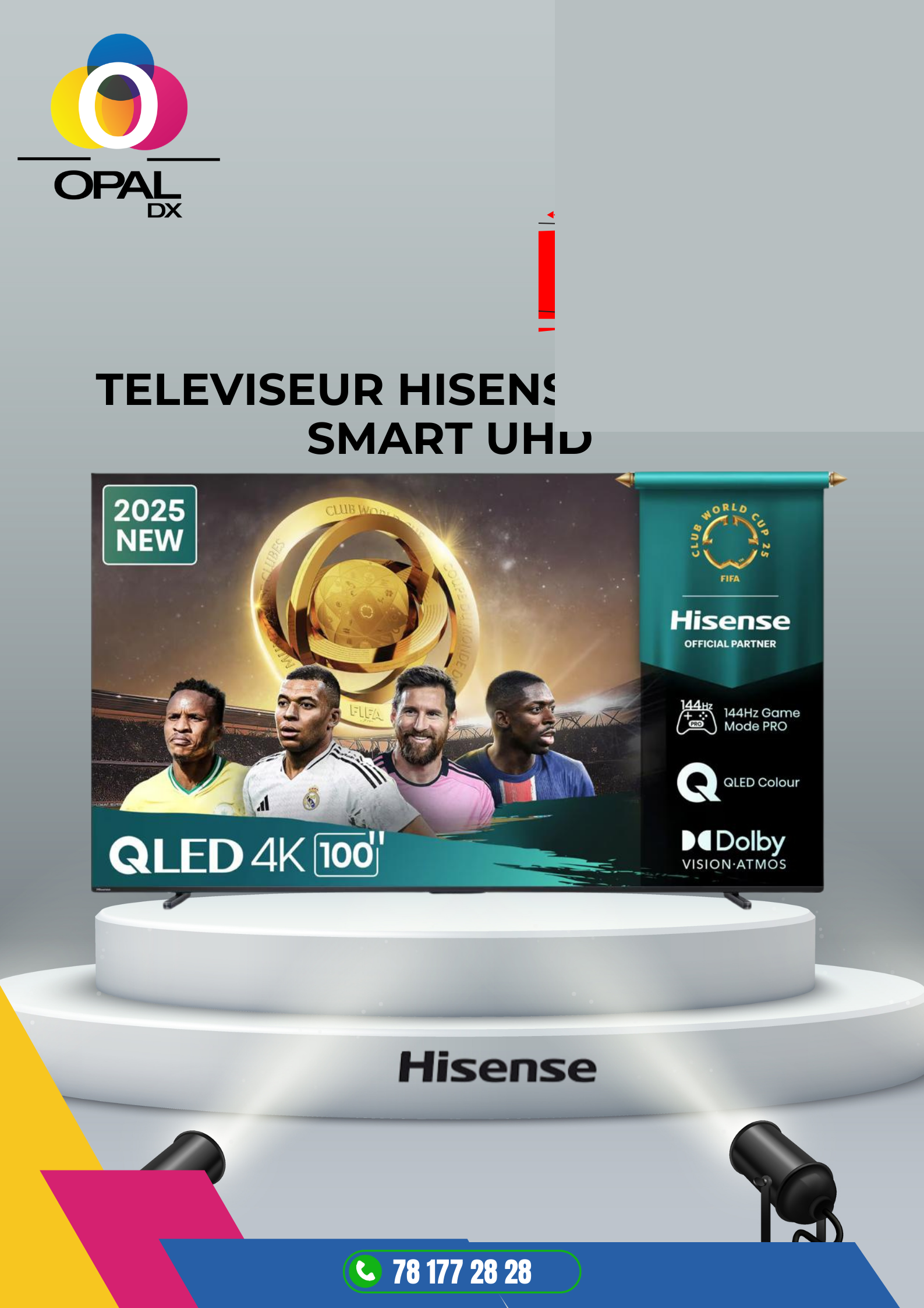 TÉLÉVISEUR HISENSE 100" SMART