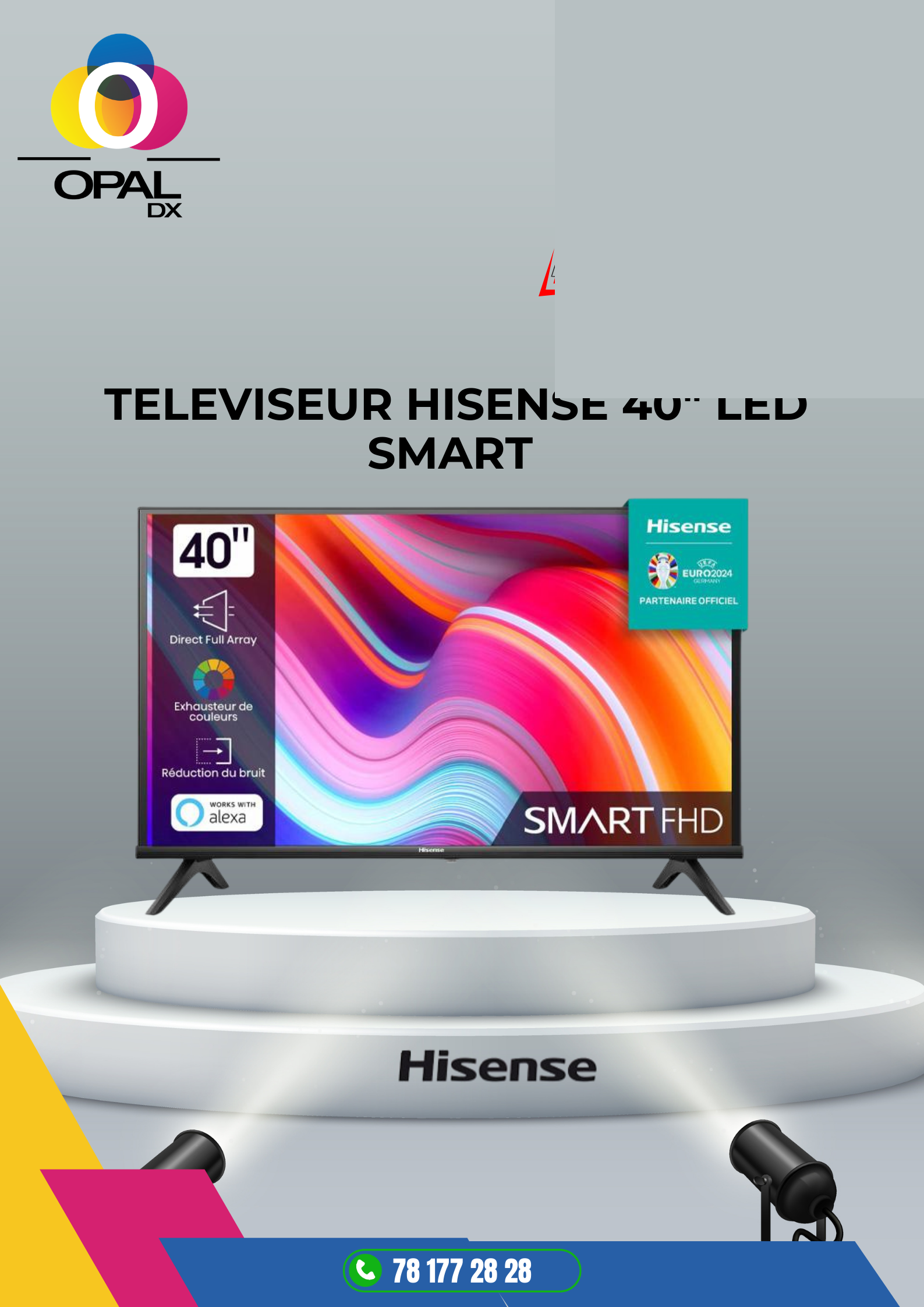 TÉLÉVISEUR HISENSE 40" LED SMART