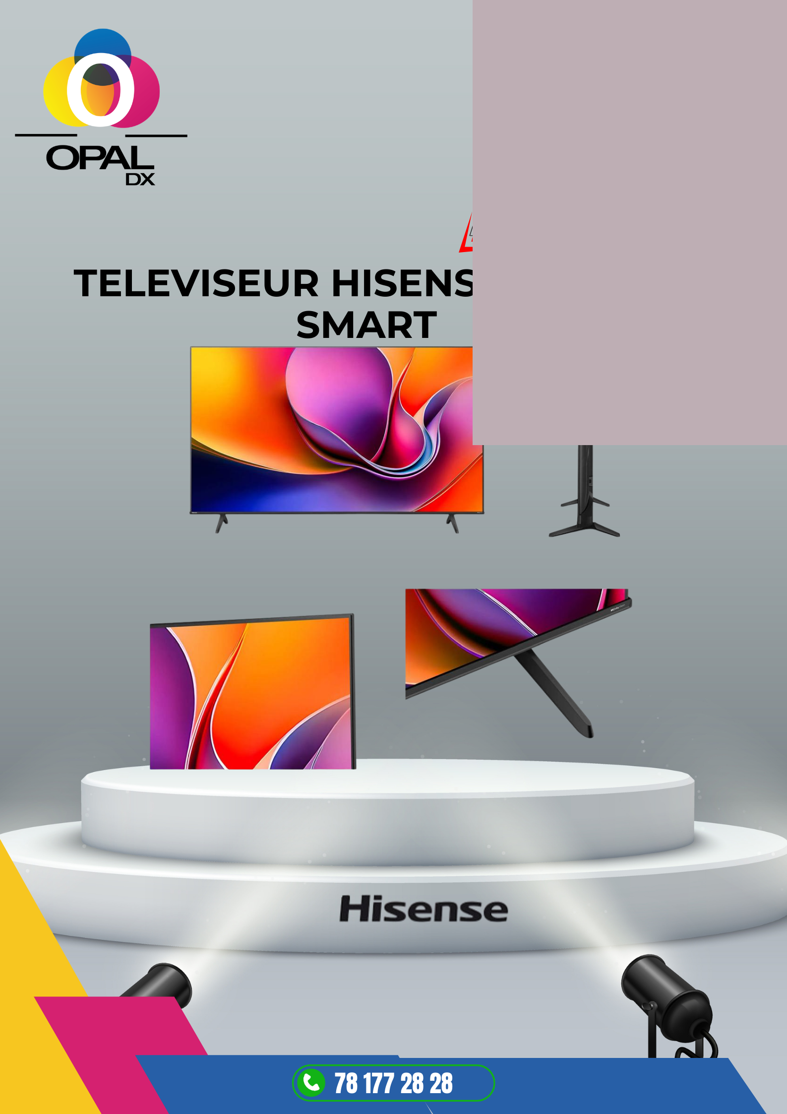 TÉLÉVISEUR HISENSE 50" LED SMART