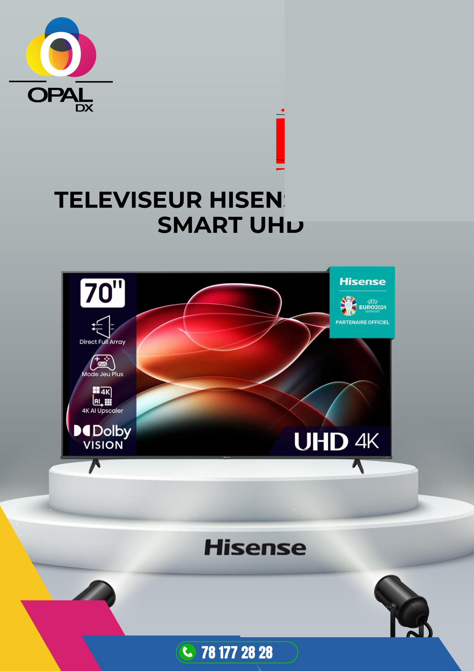 TÉLÉVISEUR HISENSE 70" LED SMART
