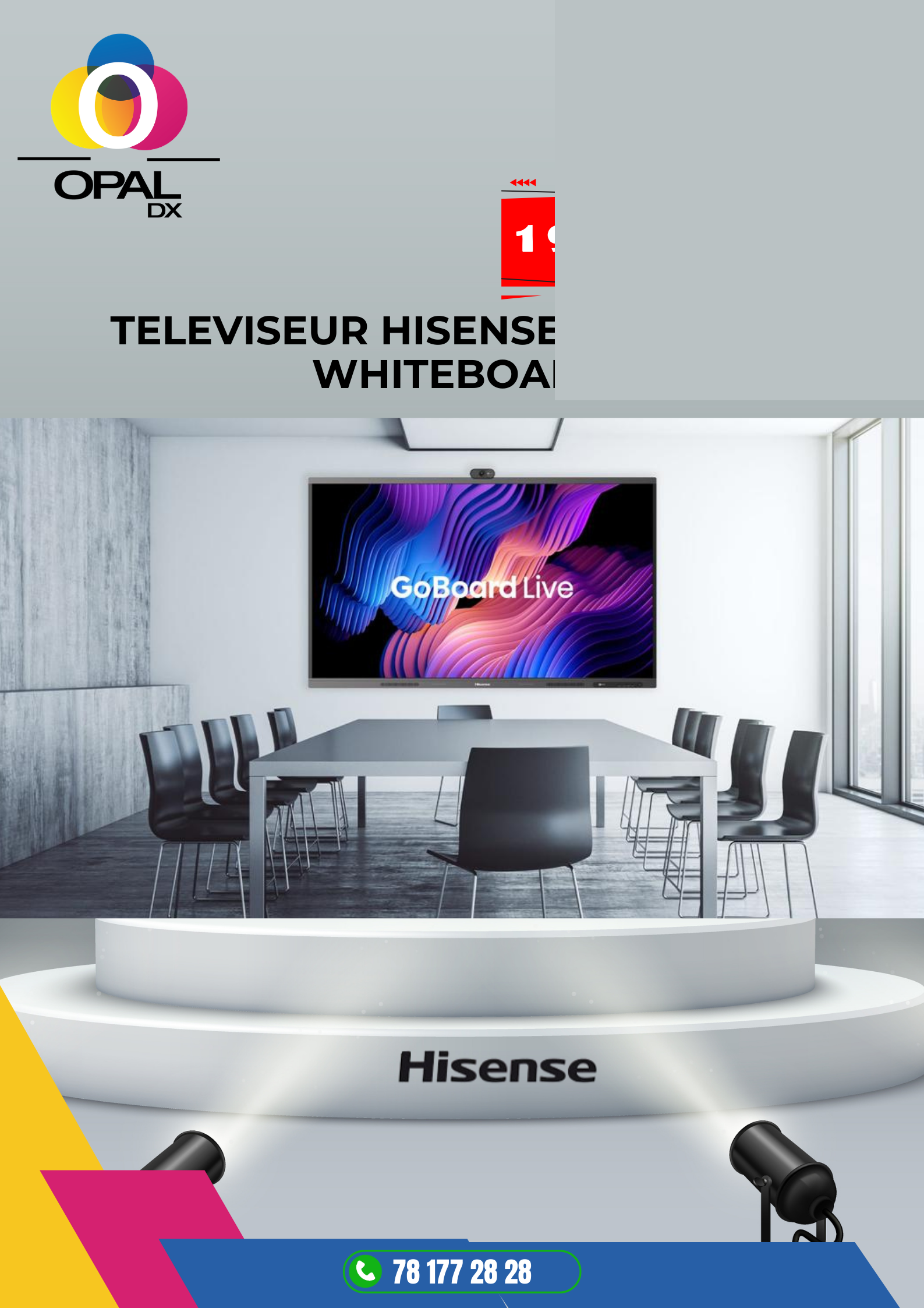 TÉLÉVISEUR HISENSE 86" SMART WHITEBOARD