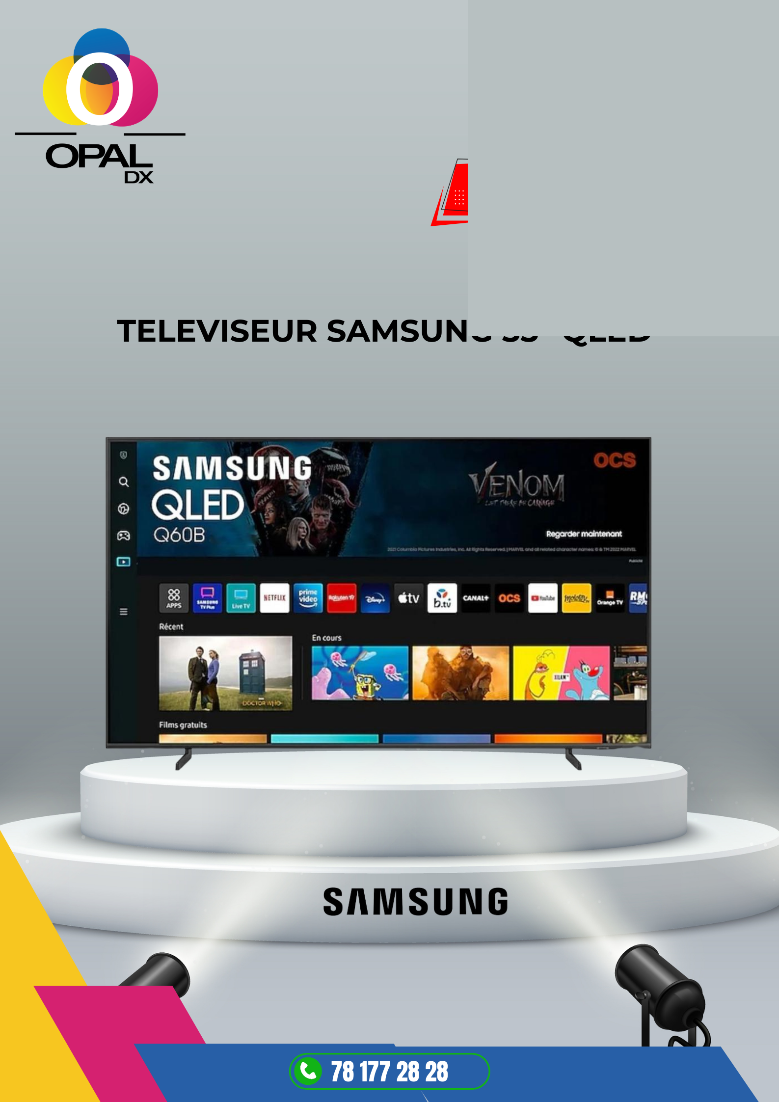 TÉLÉVISEUR SAMSUNG 55" QLED