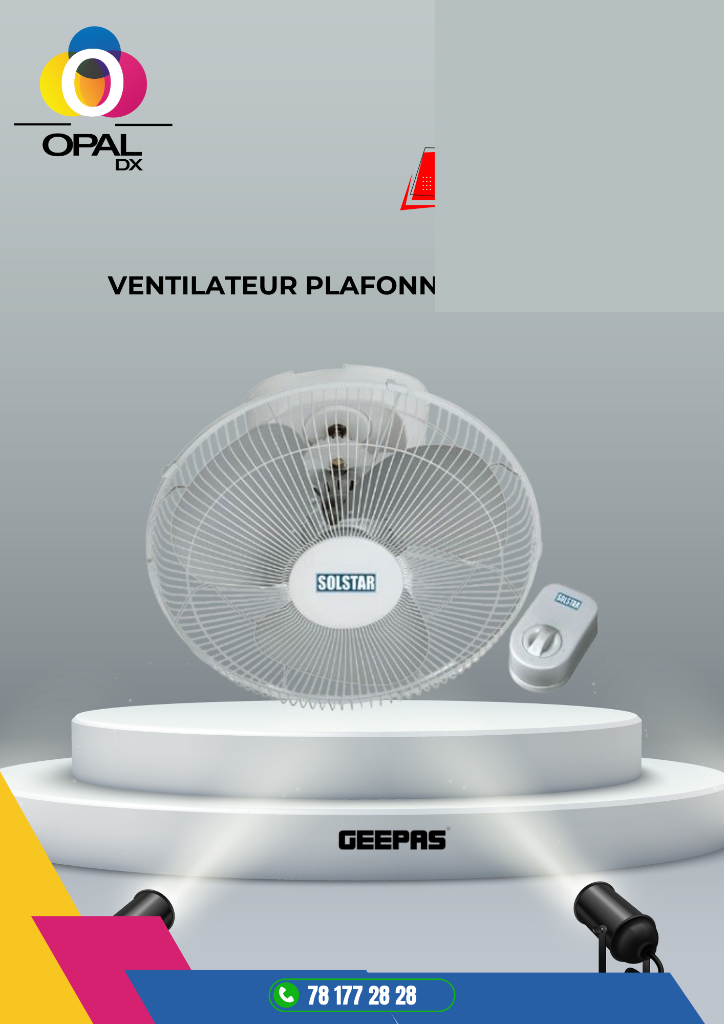 VENTILATEUR PLAFONNIER SOLSTAR